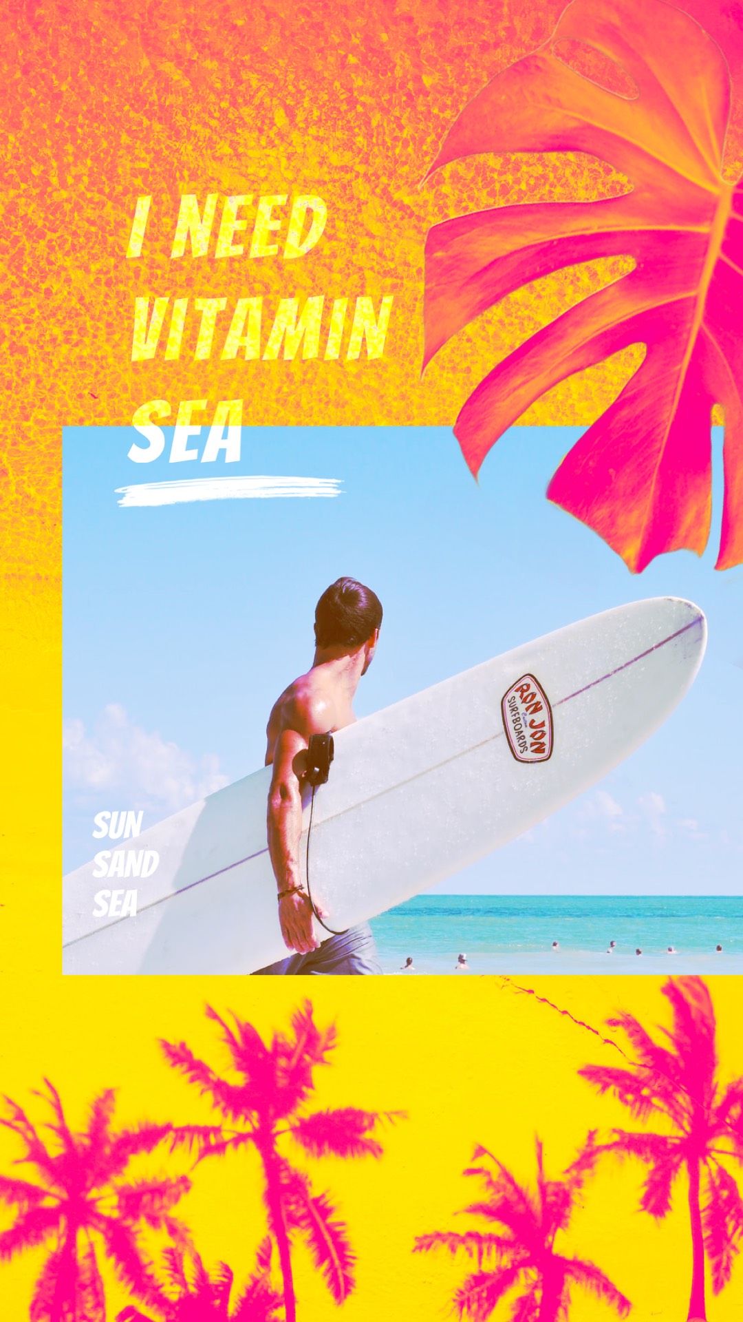 A Man Holding A Surfboard On Top Of A Beach Summer Story Template