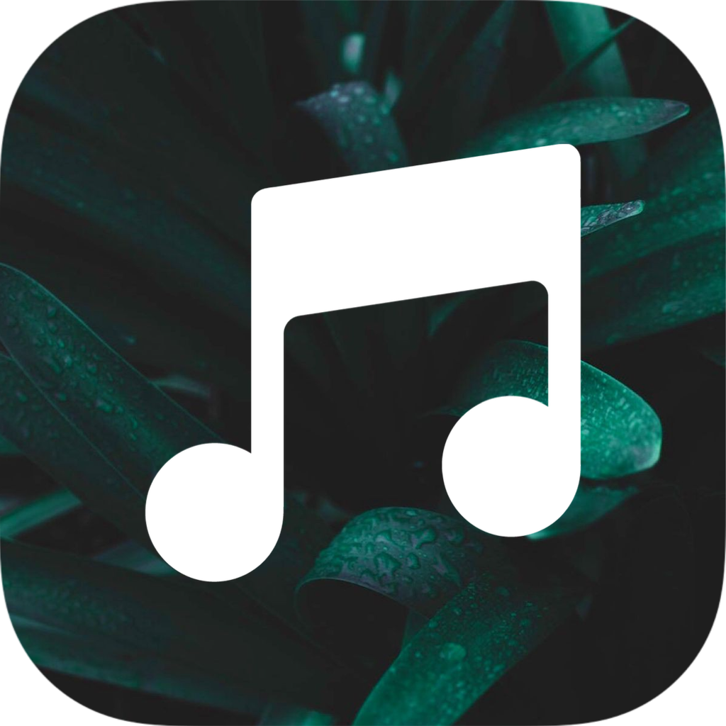 Photo Of A Ios14 Icons ? Template Design With A White Music Note Sitting On Top Of A Green Plant Ios14 Icons Template