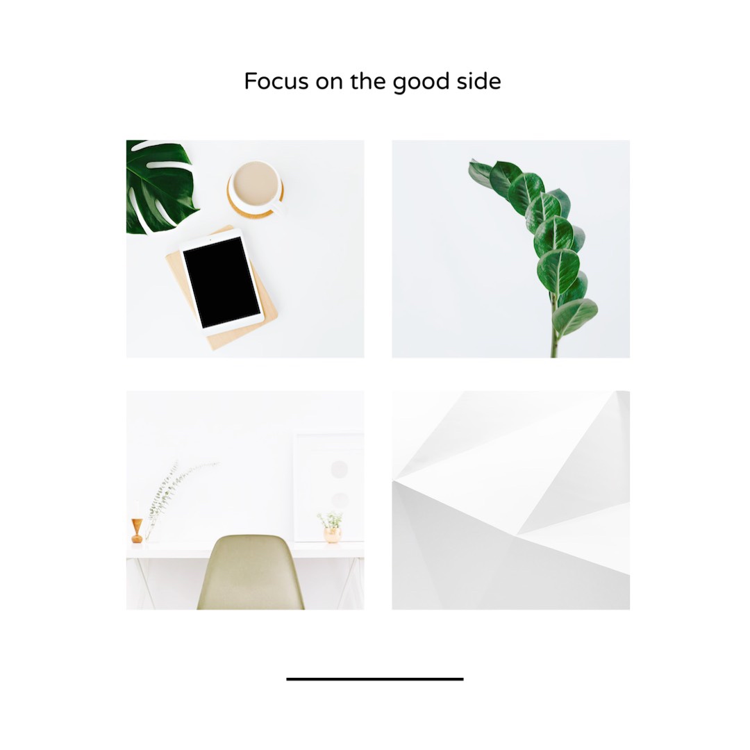A White Page With A Green Plant And A Phone Facebook Post Template
