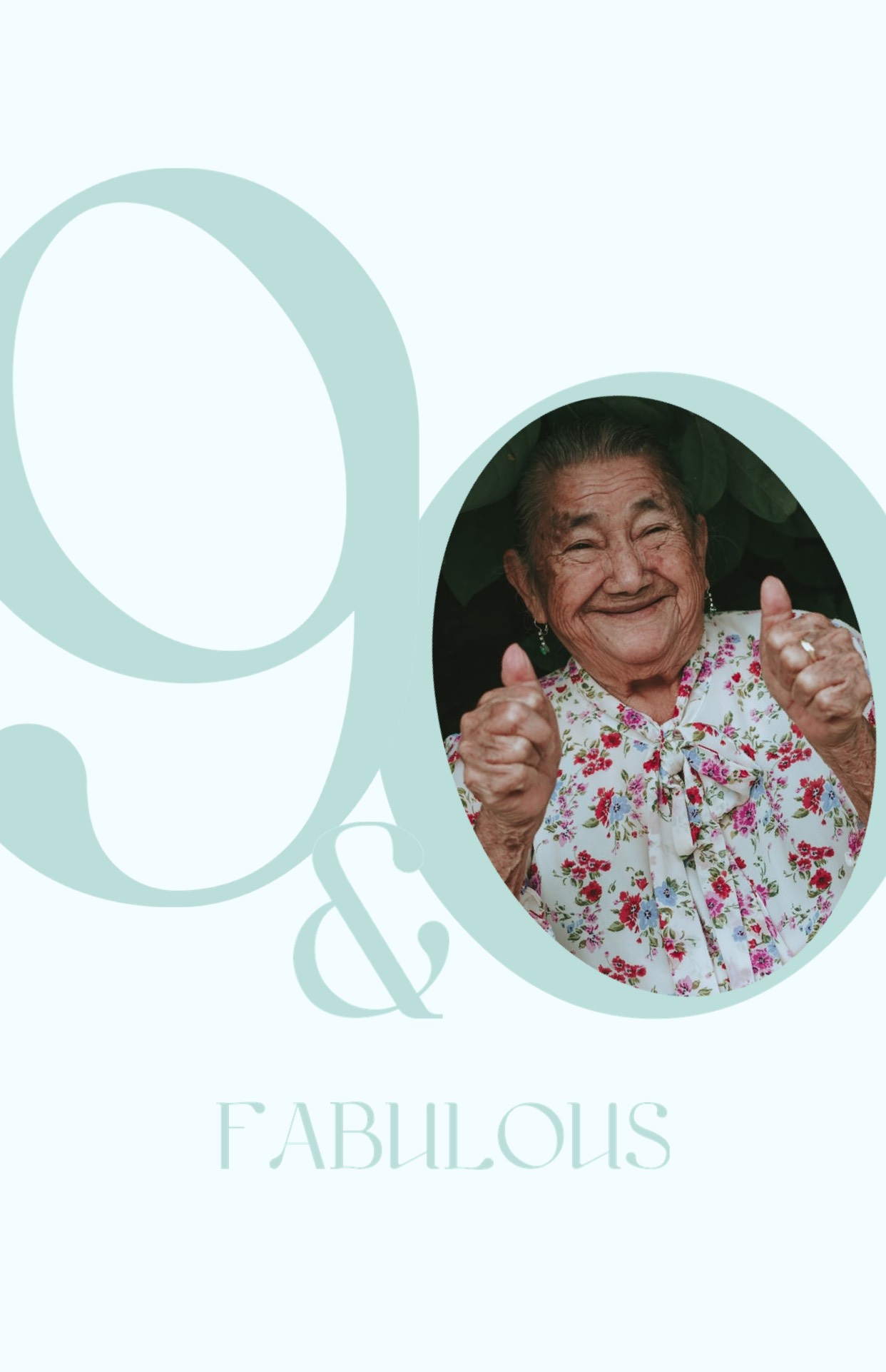 90 And Fabulous Birthday Card Template