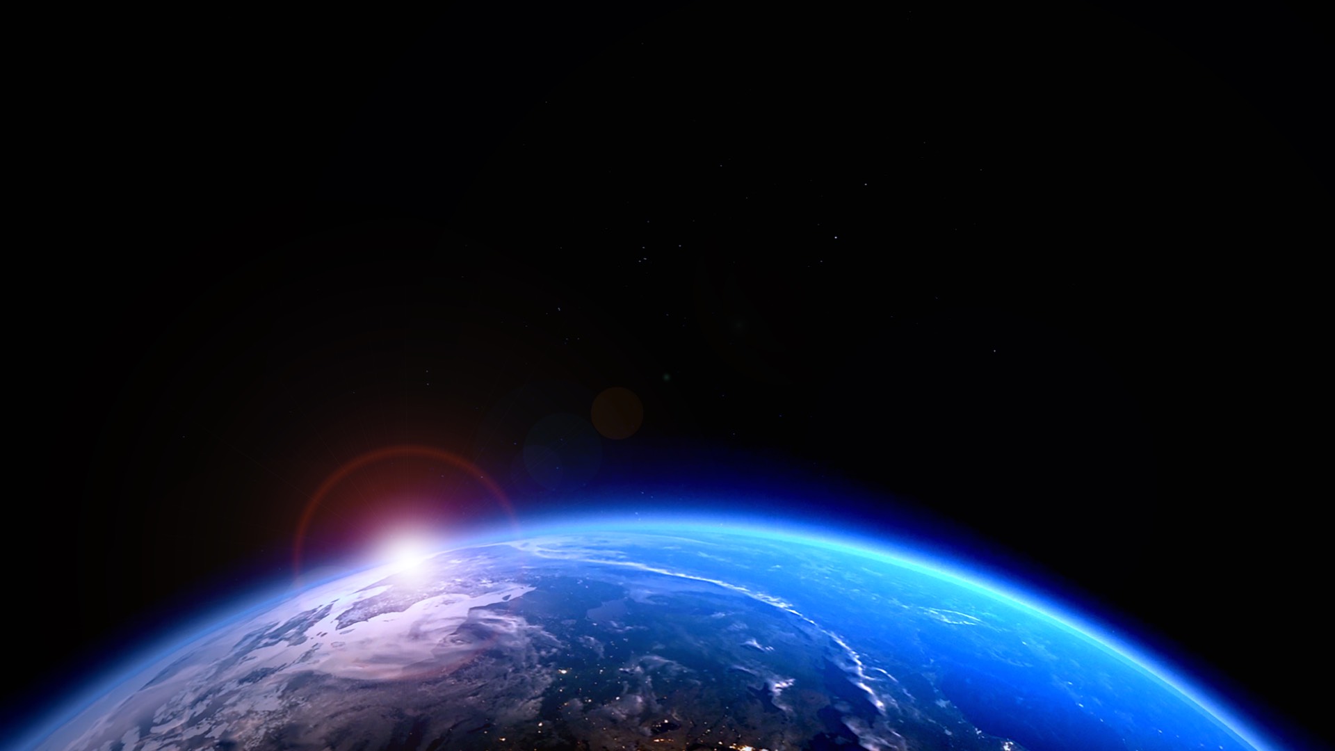A View Of The Earth From Space At Night Zoom Backgrounds Template