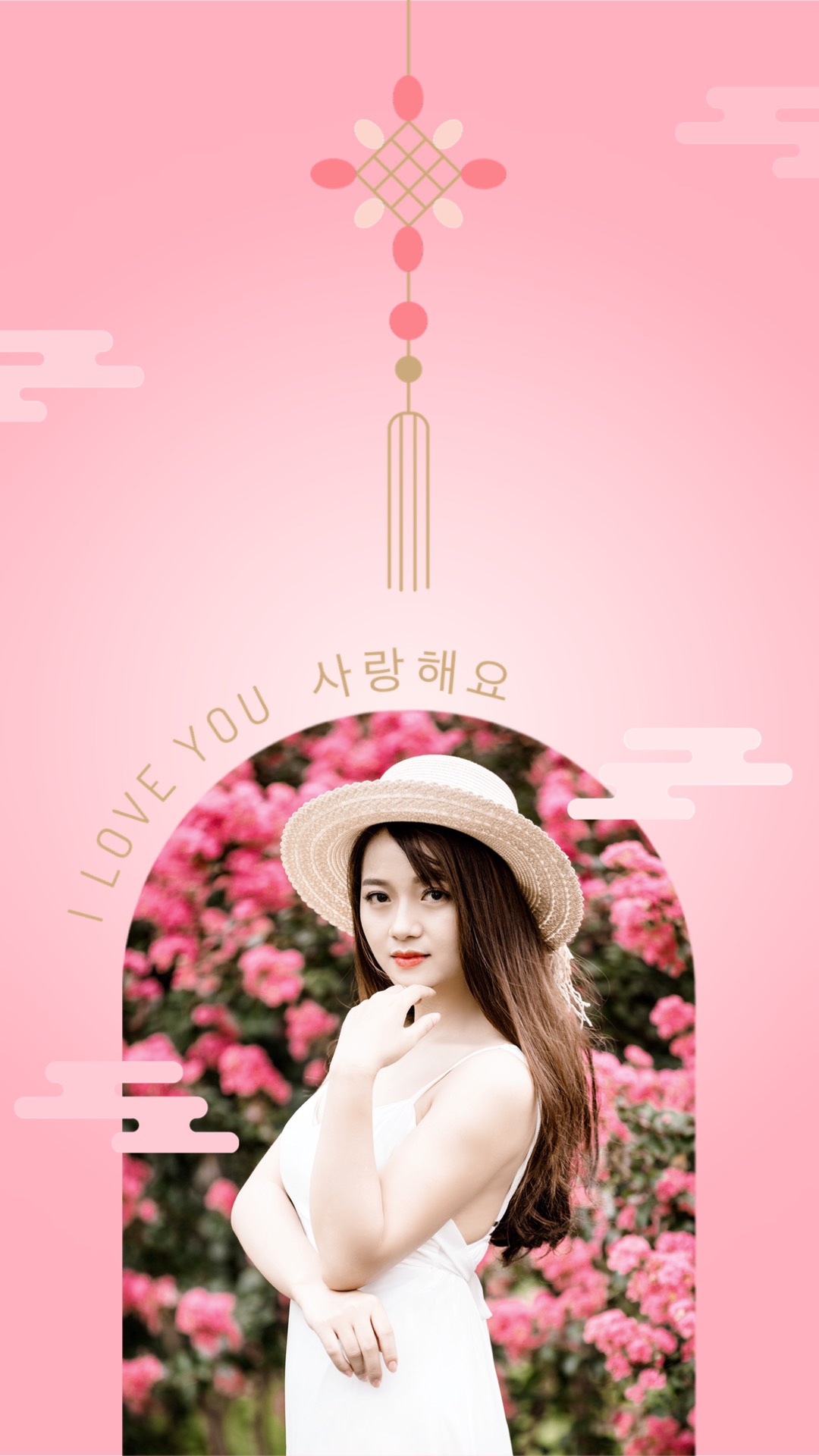 Korea white day romantic pink instagram story template 