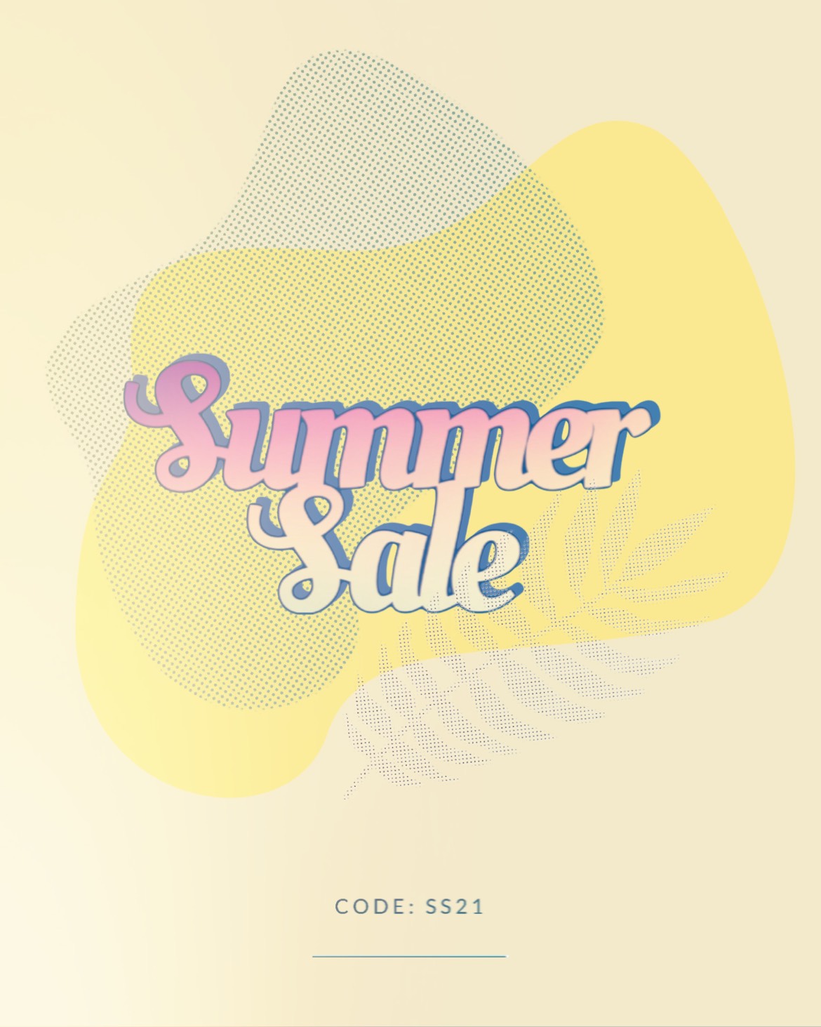 Summer sale yellow abstract retro summer template