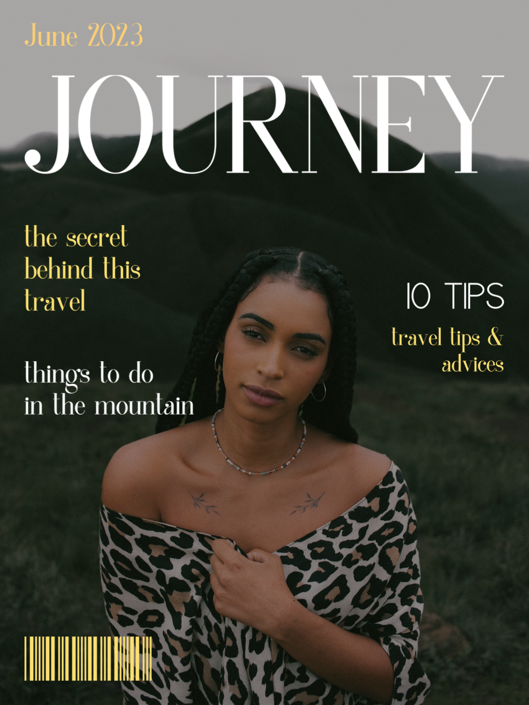 Journey Cover Magazine Woman With Long Hair secret Of Travel