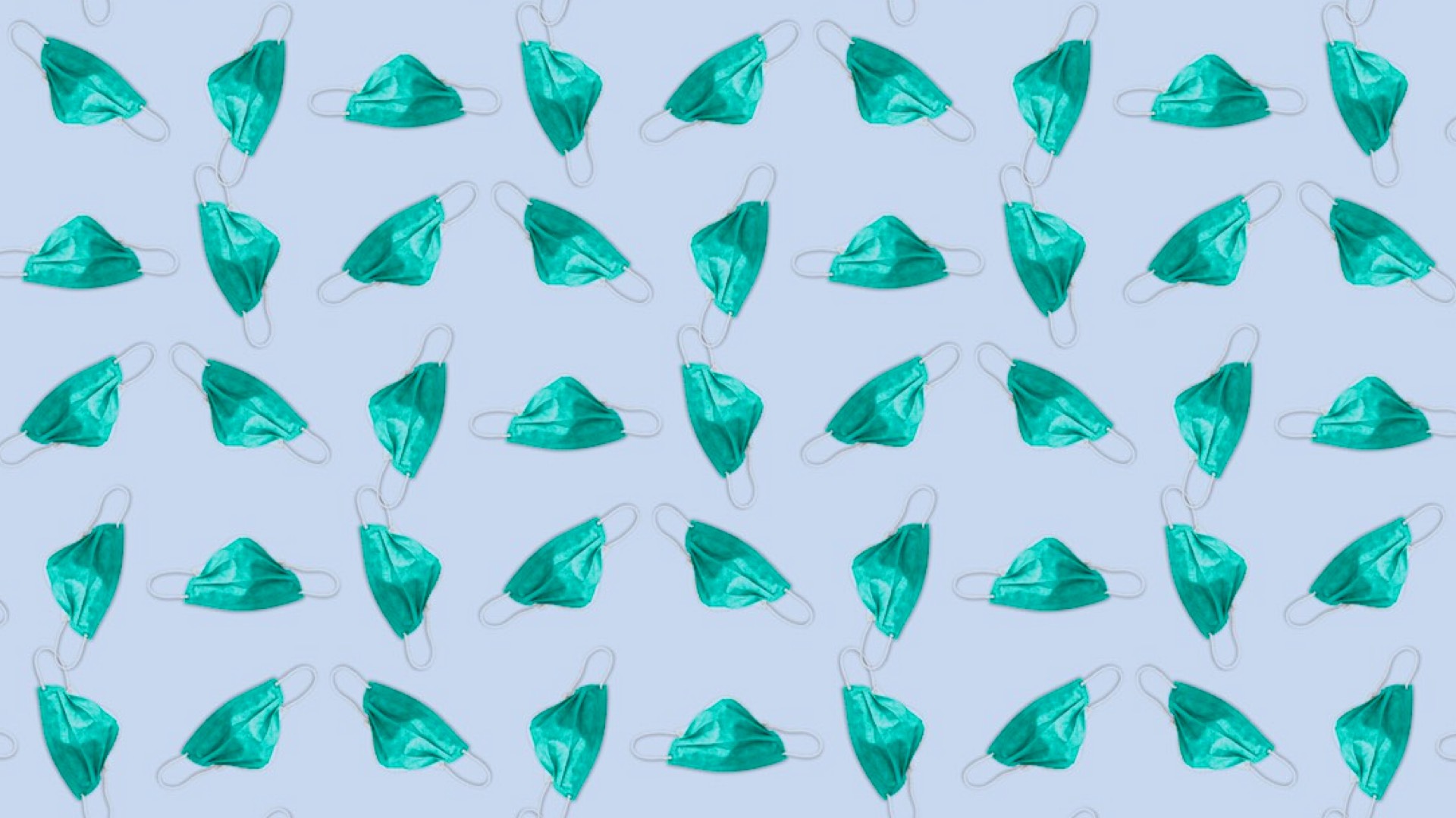 A Blue Background With A Bunch Of Green Kites Zoom Backgrounds Template