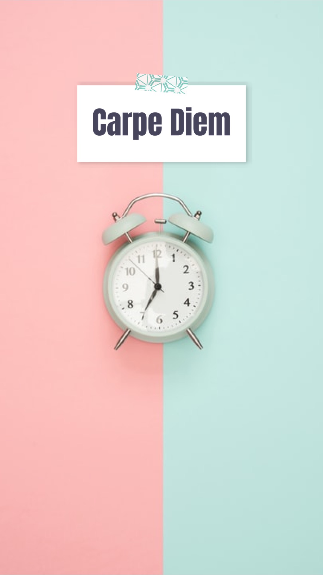 An Alarm Clock Sitting On Top Of A Pink And Blue Wall Zoom Backgrounds Template