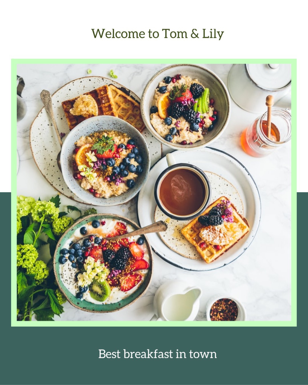 A Table Topped With Plates Of Food And A Cup Of Coffee Foodie Template