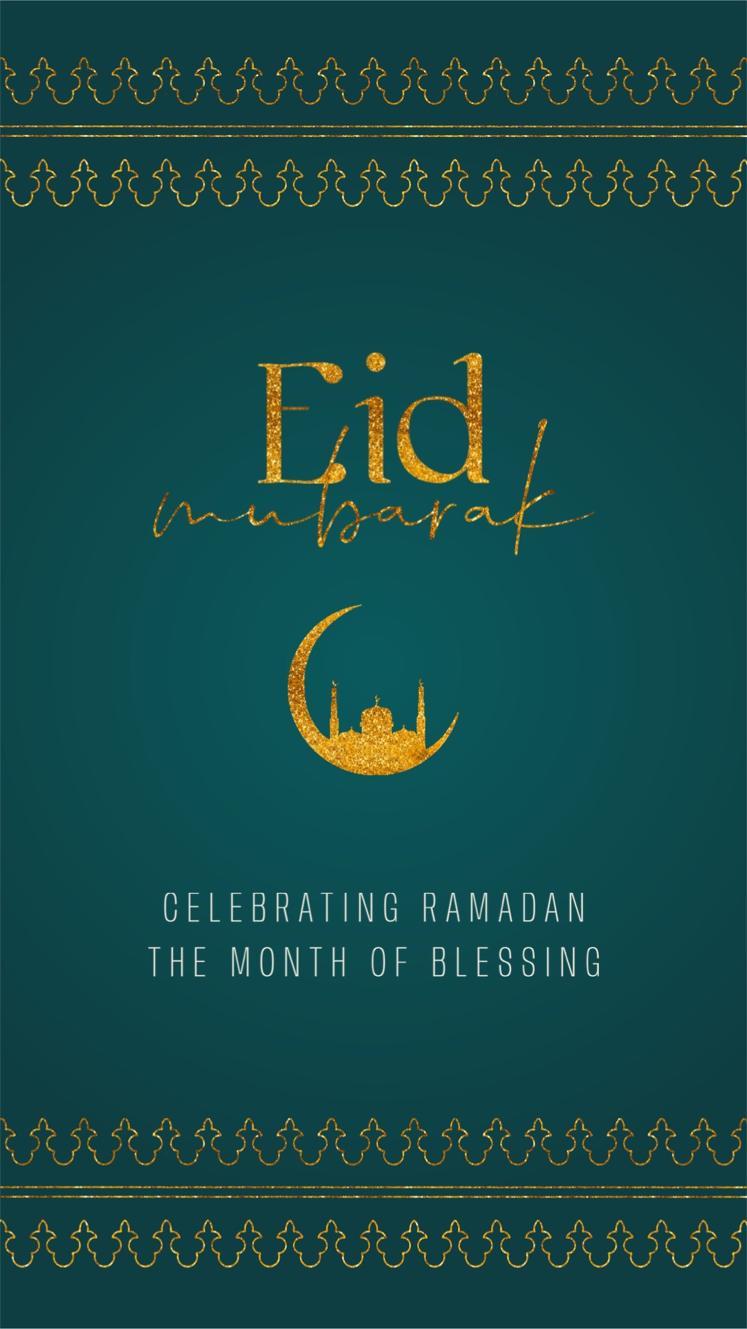 green minimalist Ramadan kareem holiday greeting instagram story template