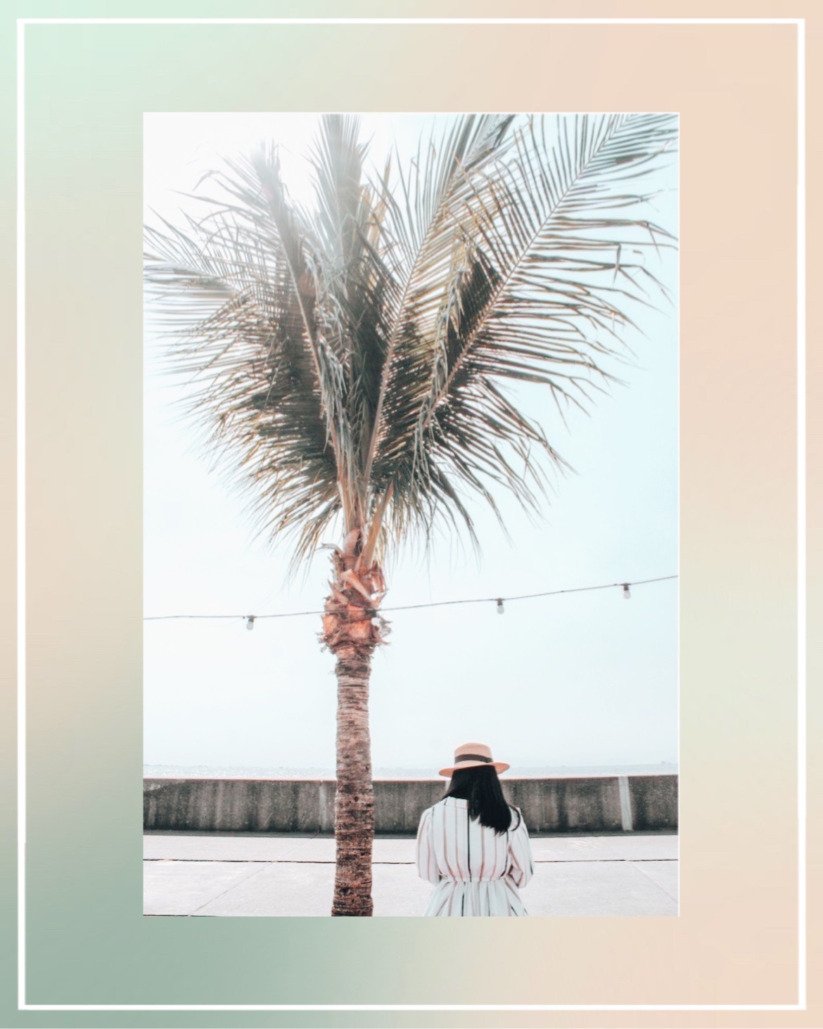 A Person Standing Under A Palm Tree With The Words Go Where You Feel Most Alive Wanderlust Template