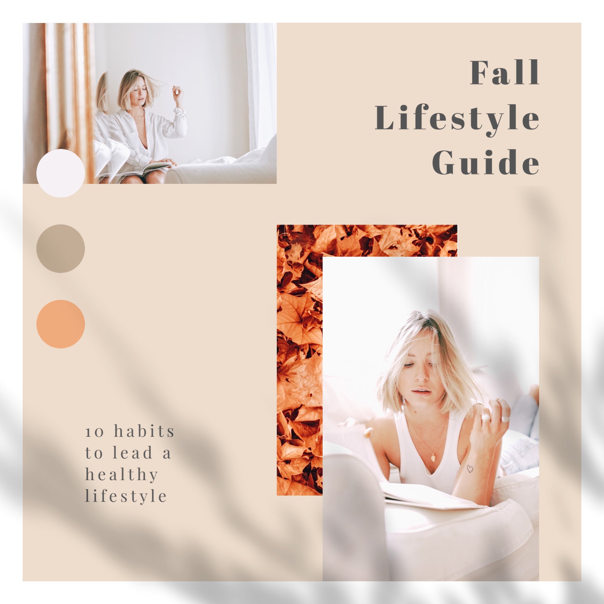 A Woman Sitting On A Bed With A Book In Front Of Her Fall Post Template