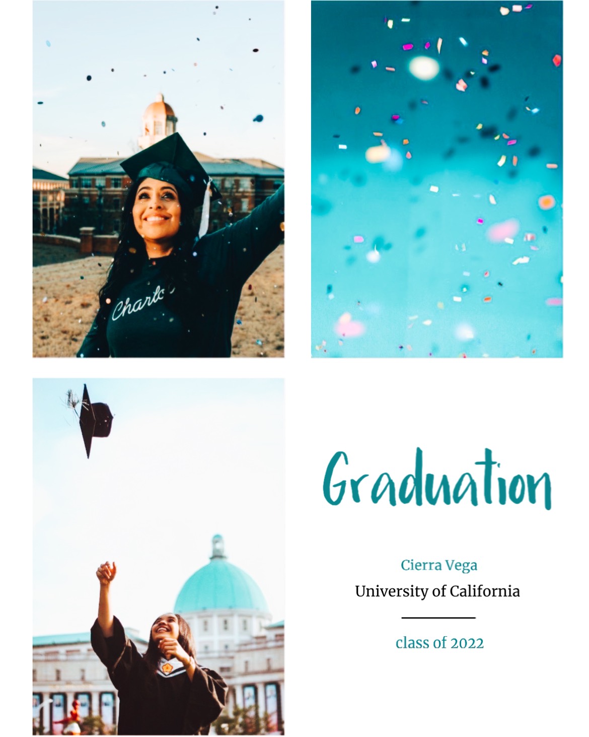 A Collage Of Photos With A Woman In A Graduation Cap Graduation Template