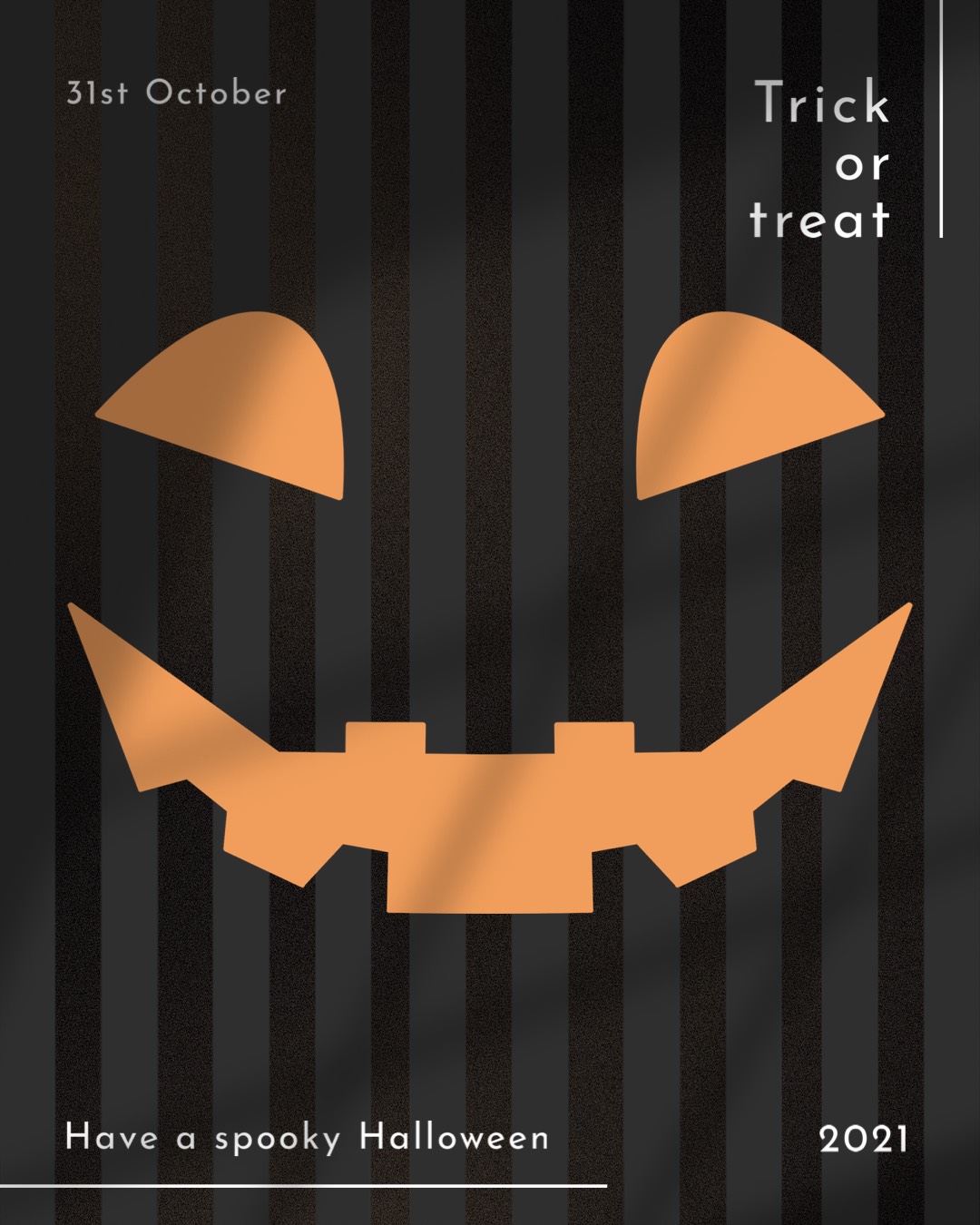 A Trick Or Treat Poster With A Jack - O - Lantern Face Halloween Template