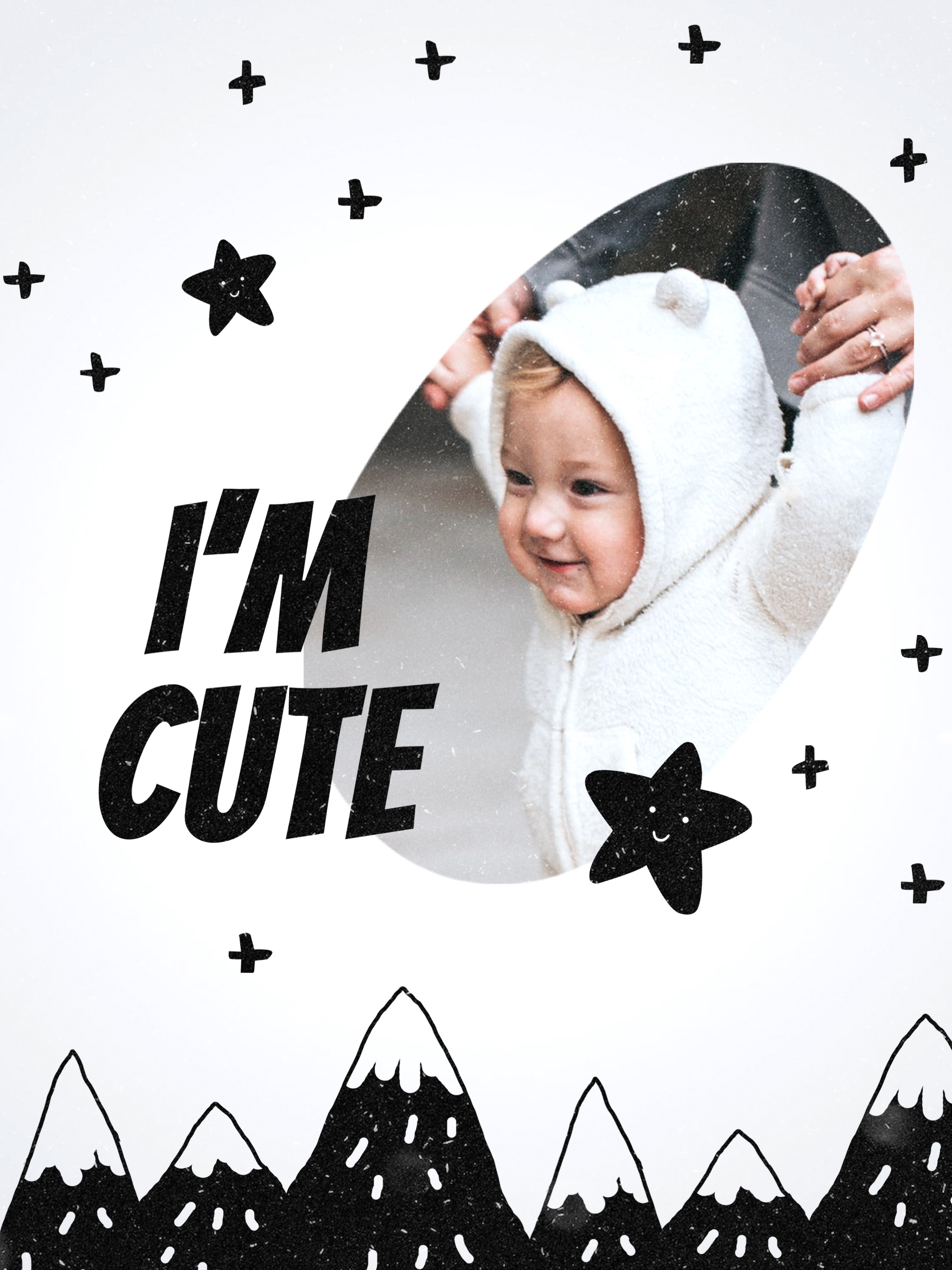 A Picture Of A Baby Wearing A White Hat Baby Template