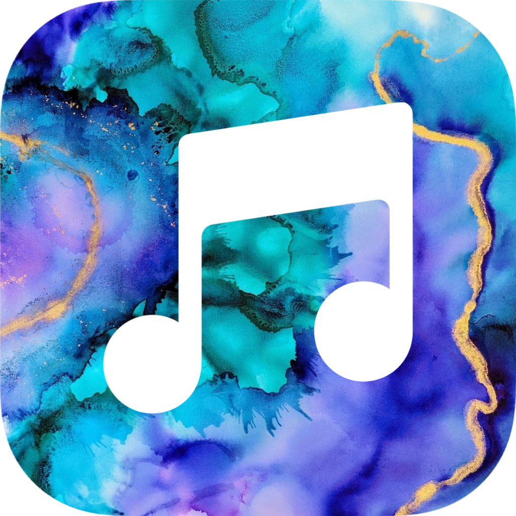 Photo Of A Ios14 Icons ? Template Design With A Music Note On A Blue And Purple Background Ios14 Icons Template