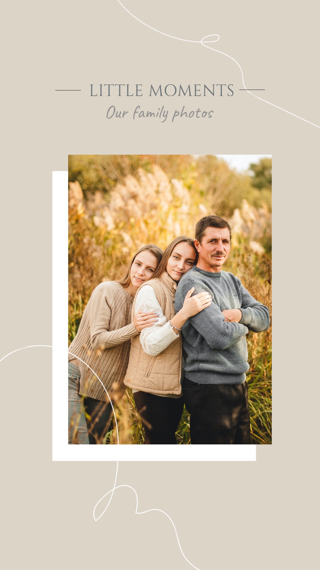 Little moments through our family photos family template