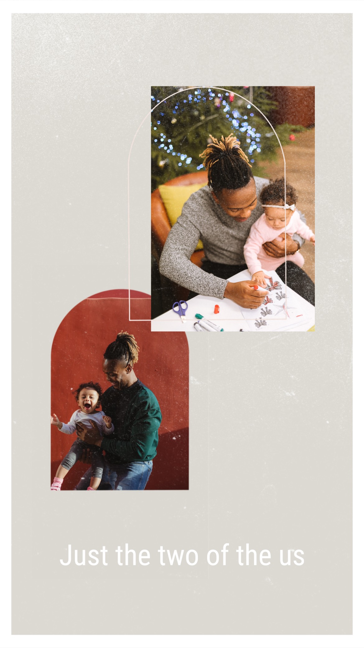 Just the two of us! Parents with their children family template