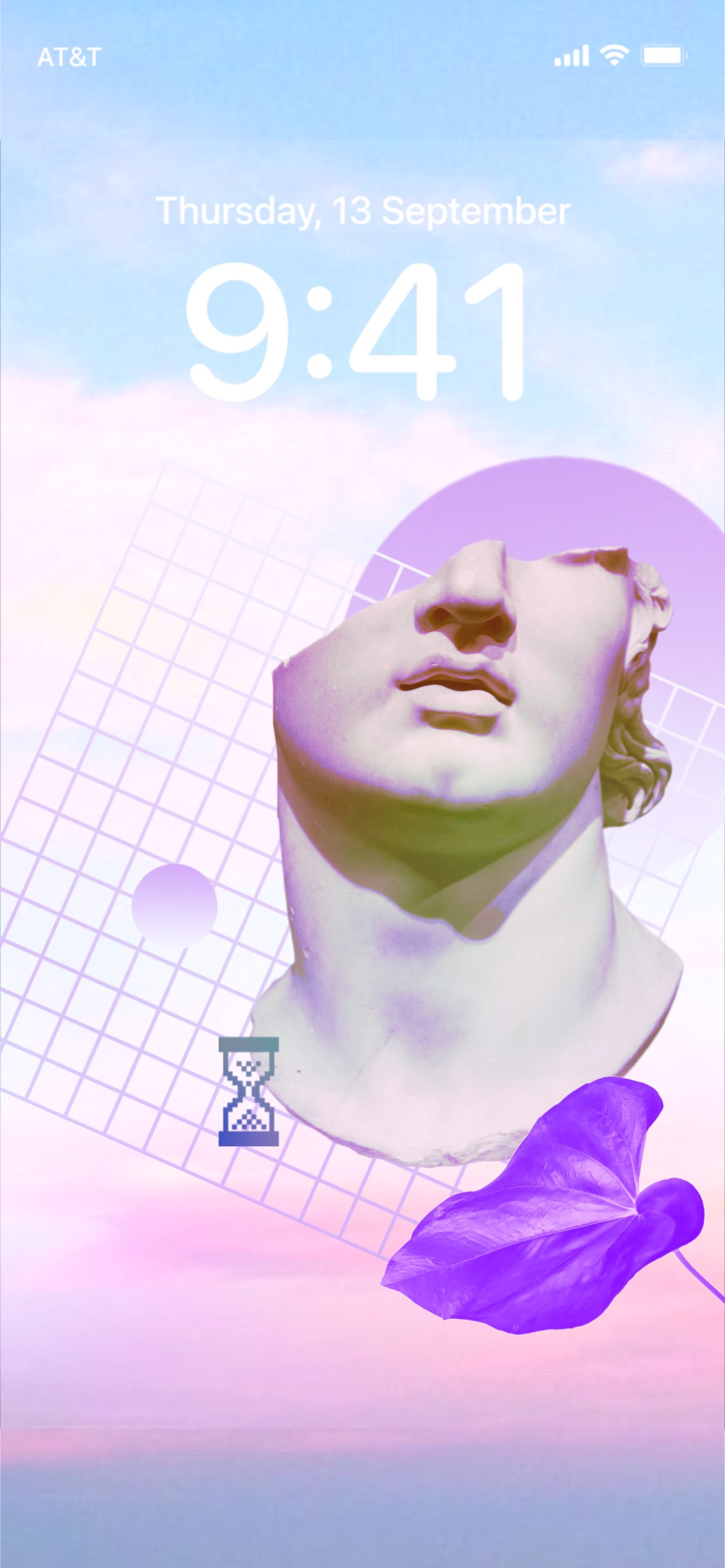 A Photo Of A Bust Of A Man With A Purple Flower In Front Of A Wallpapers Template