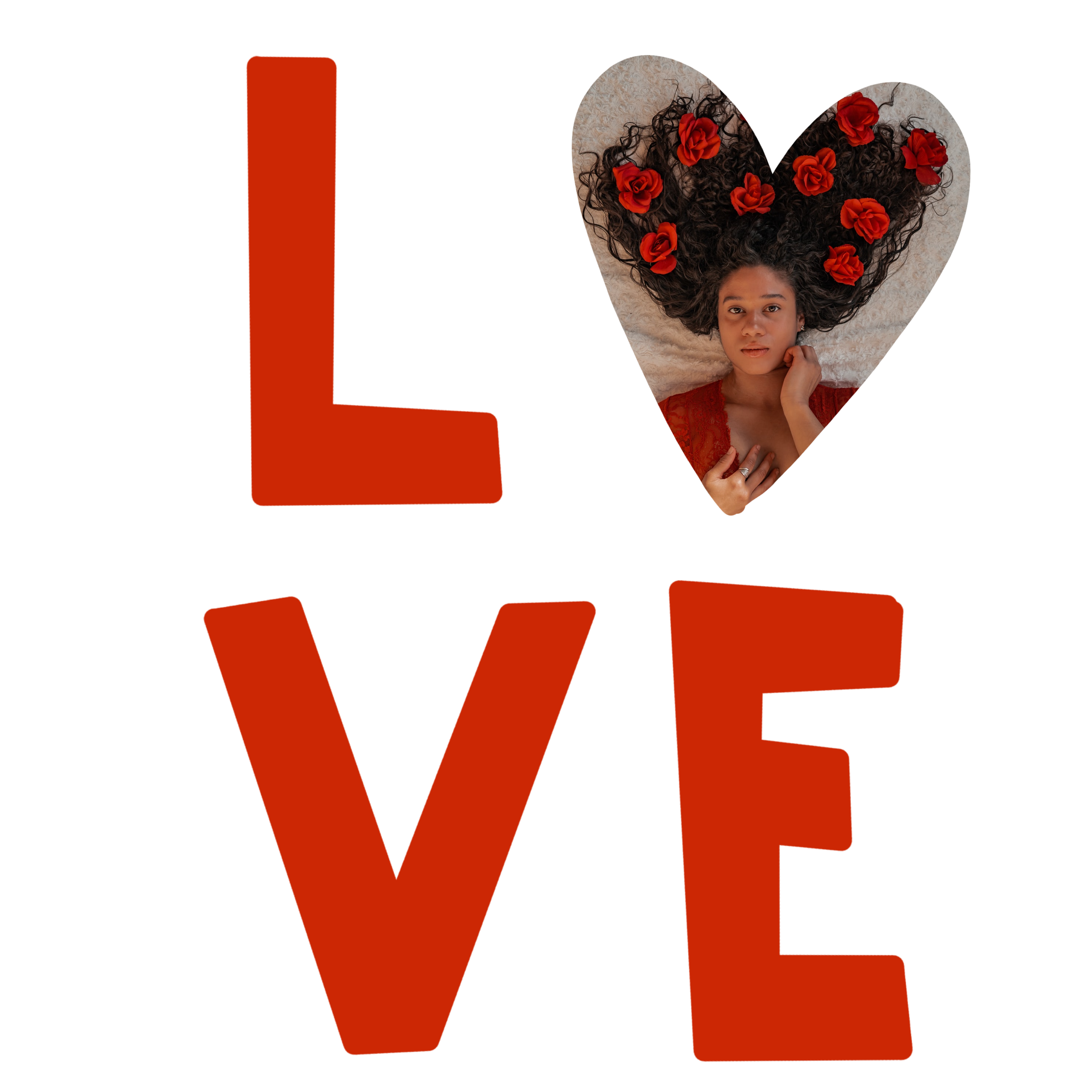 A Picture Of A Woman With Flowers In Her Hair Love Stickers Template