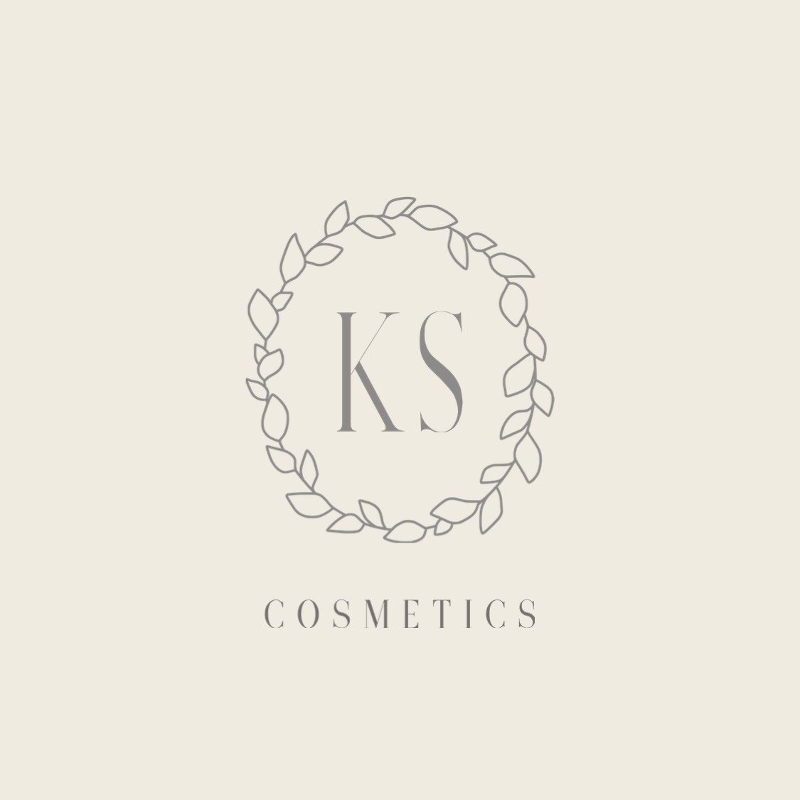 Minimalist Illustrations Beige Cosmetics Business Logo Template