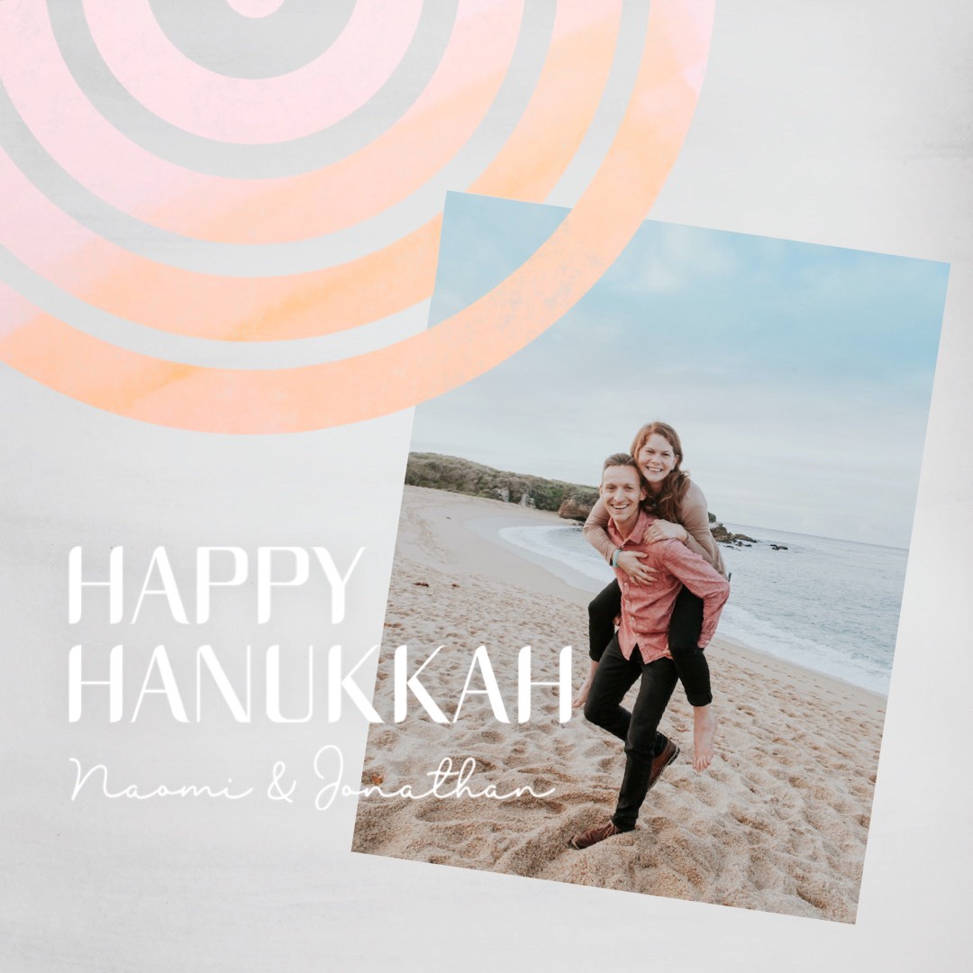Hanukkah Family Photo Greeting Instagram Post Template