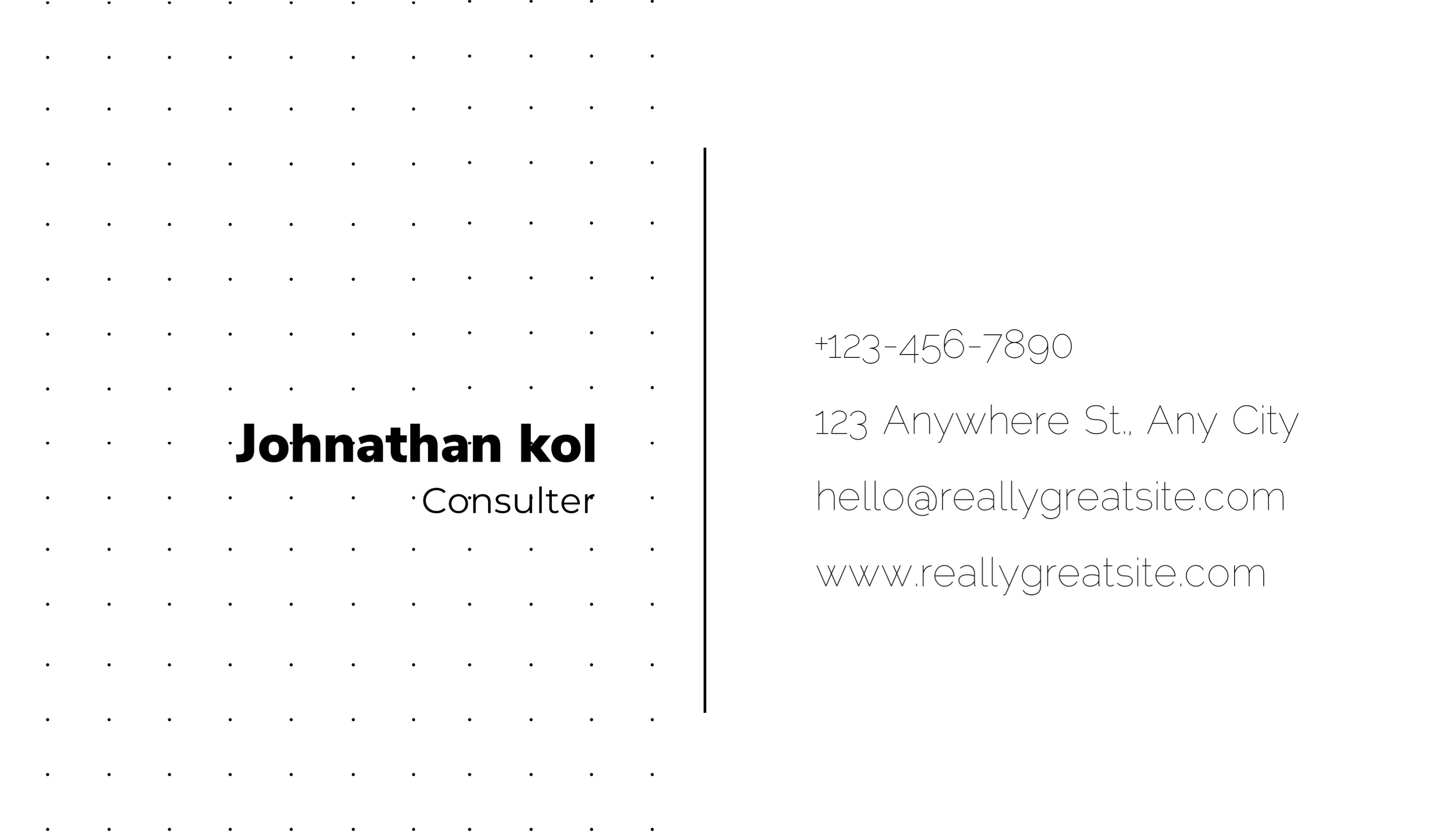 A Business Card For A Consulting Company Business Card Template