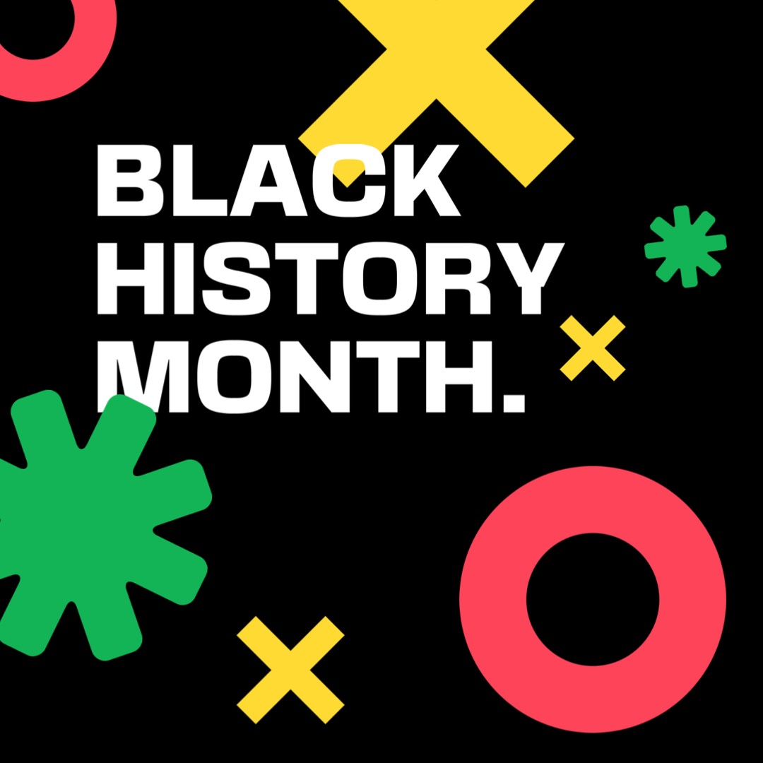 minimalist Black history month graphics instagram post template 