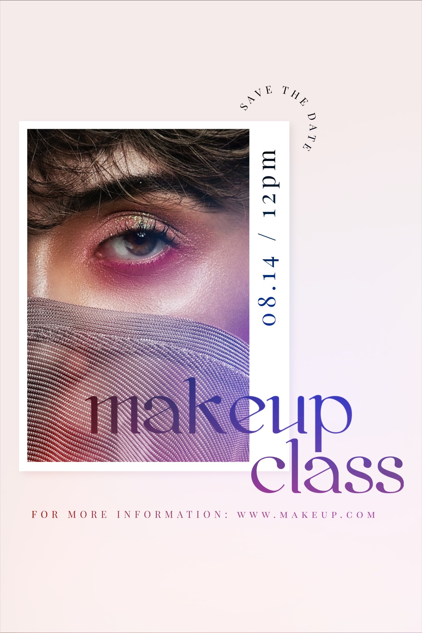 makeup class invitation template