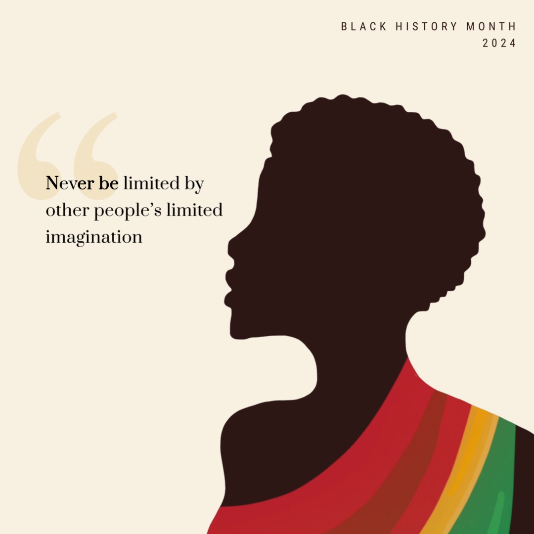 Black history month woman illustration quote instagram post template 