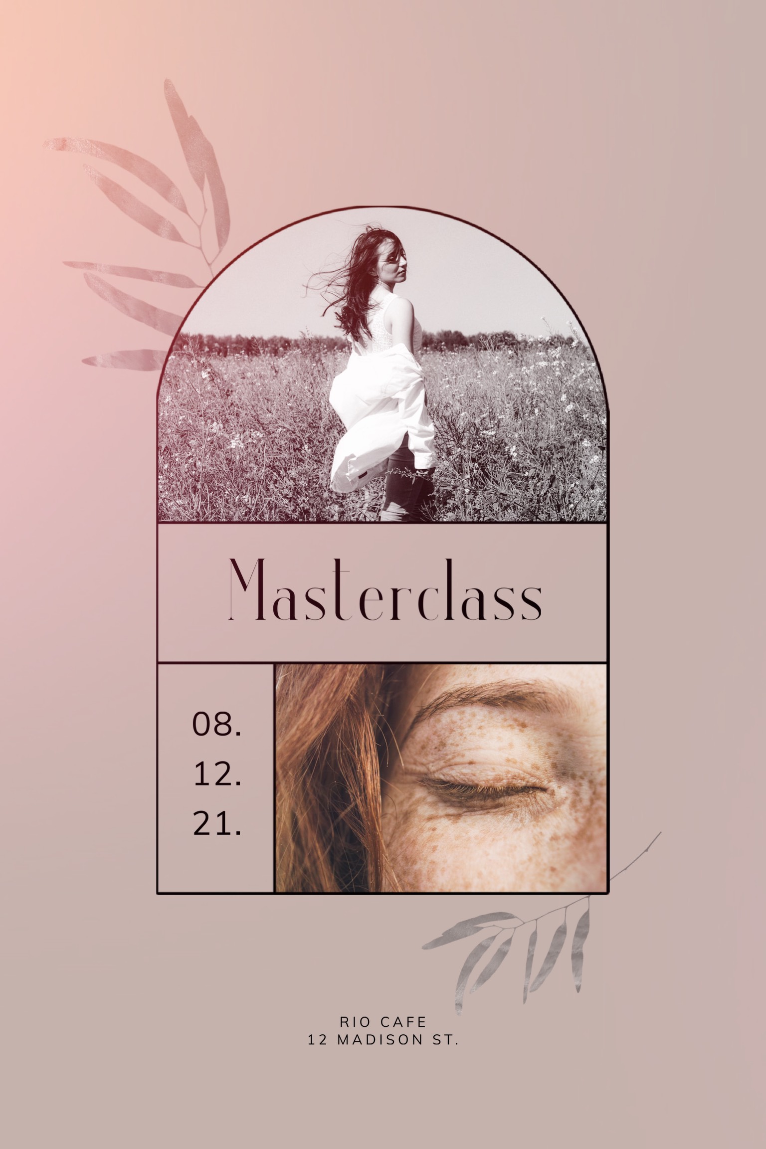 A Poster With A Woman In A Field Invitation Template