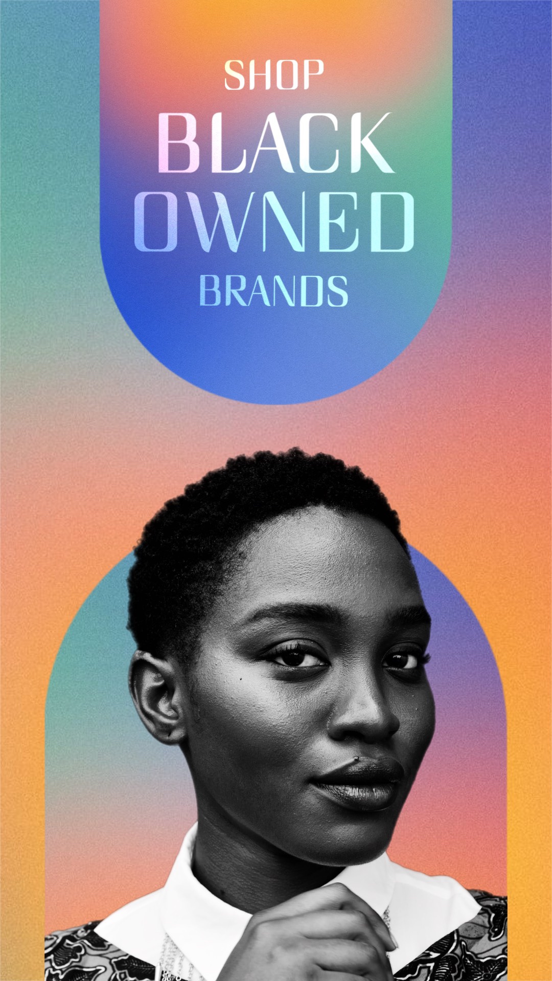 Gradient Black history month instagram story template 