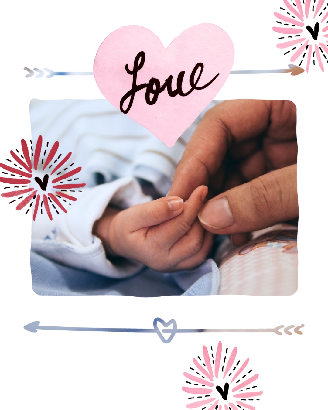 New Born Love Printable Mother'S Day Cards Template