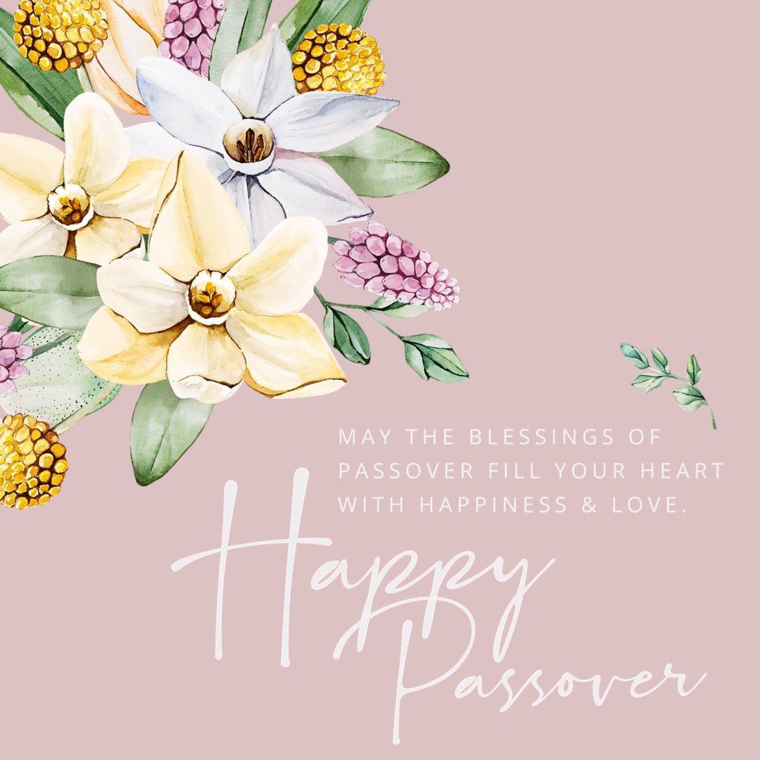  passover holiday greetings instagram post template 