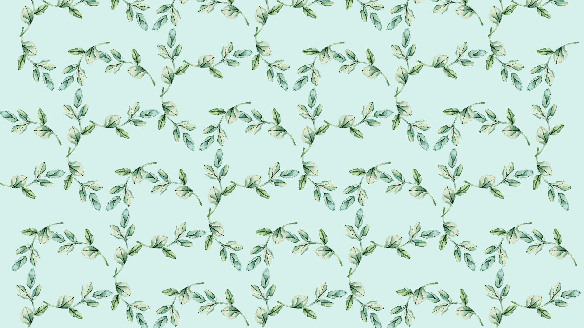 A Pattern Of Leaves On A Blue Background Zoom Backgrounds Template