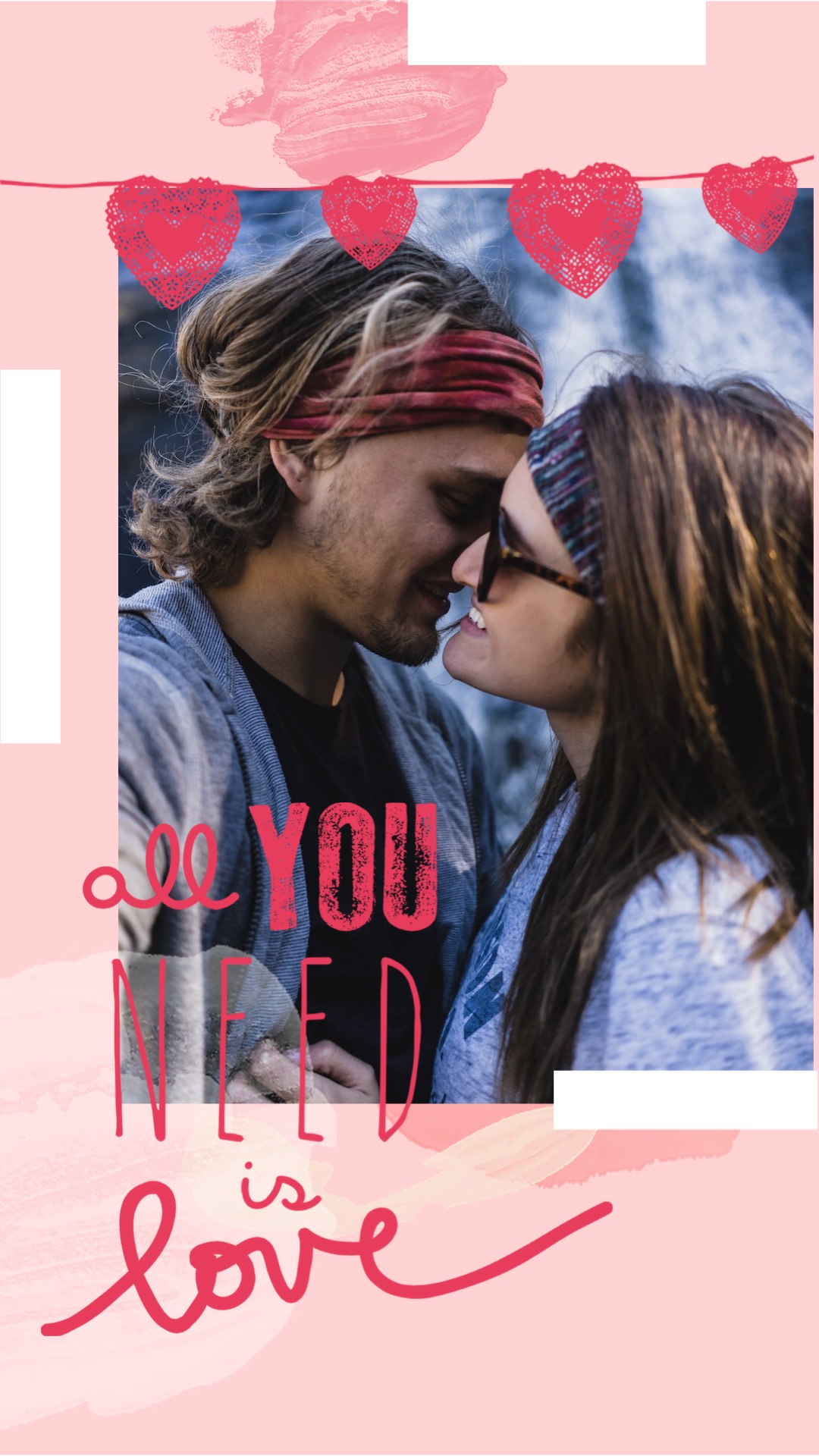 Couple in love "All you need is love" story template