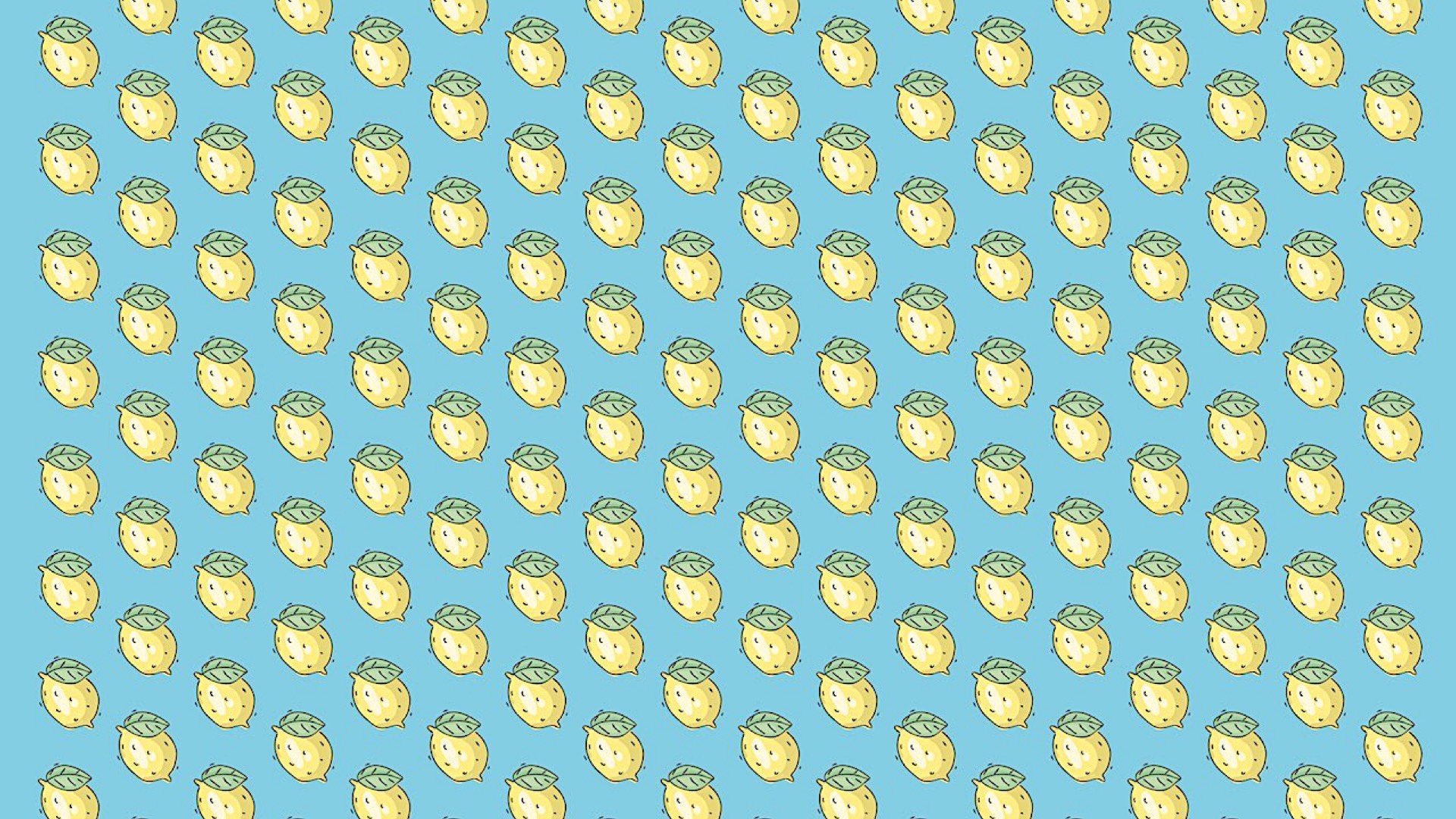 A Blue Background With A Pattern Of Lemons Zoom Backgrounds Template