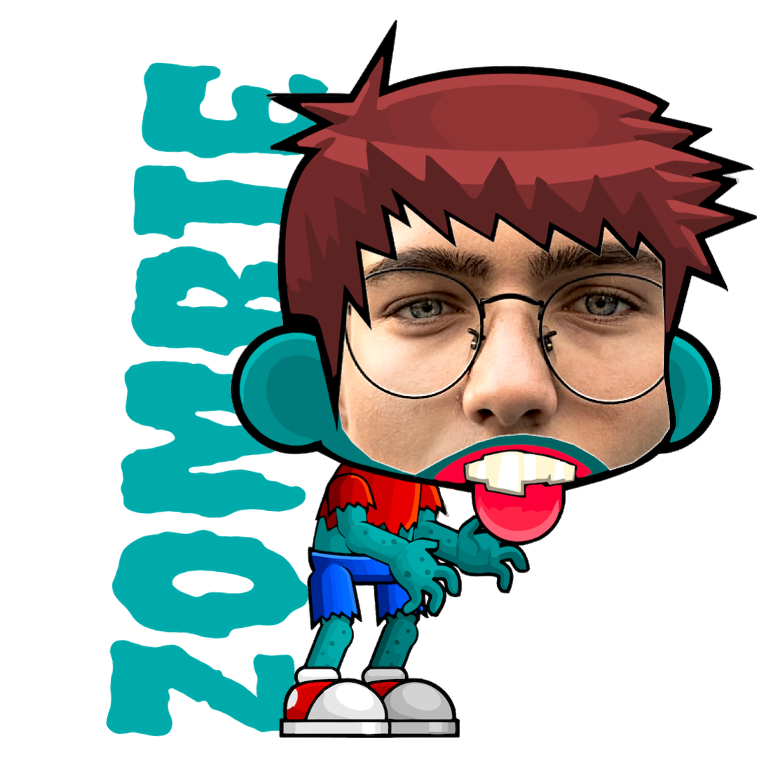 A Cartoon Of A Boy With Glasses And A Red Hair Halloween Stickers Template