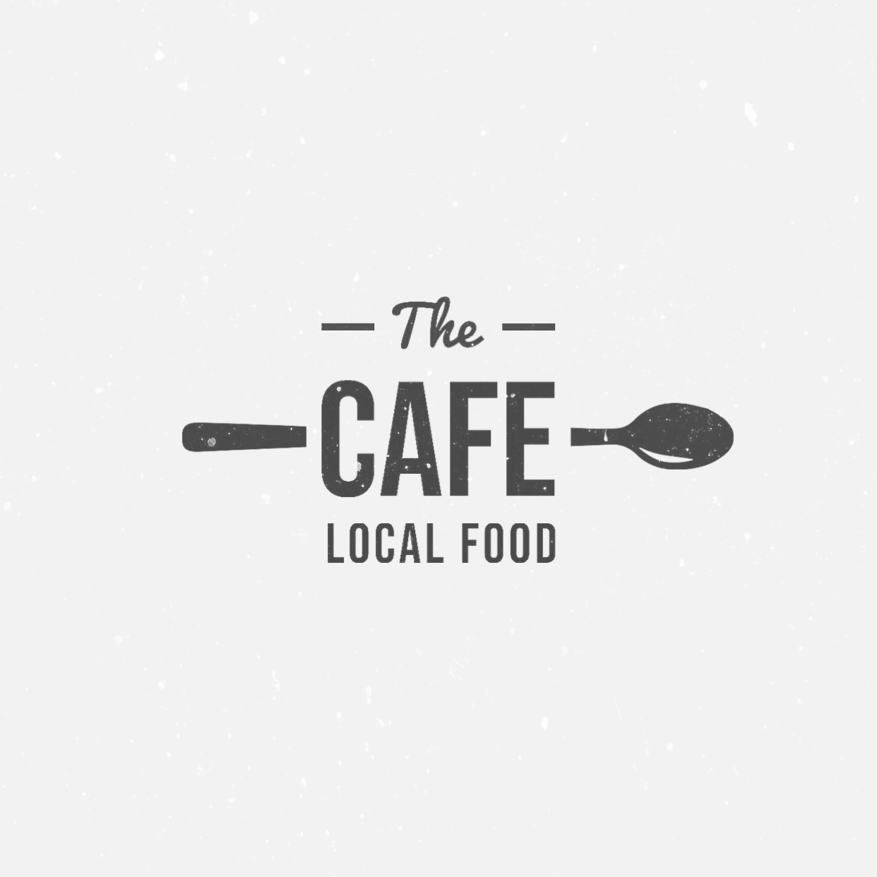 Spoon and local food restaurant logo template