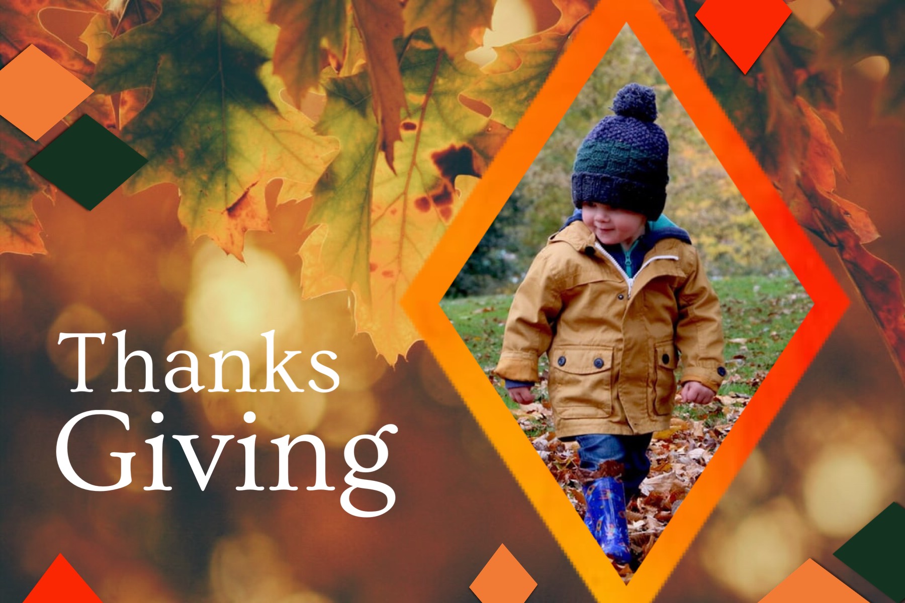 A Picture Of A Young Boy Wearing A Hat And Jacket Thanksgiving Template