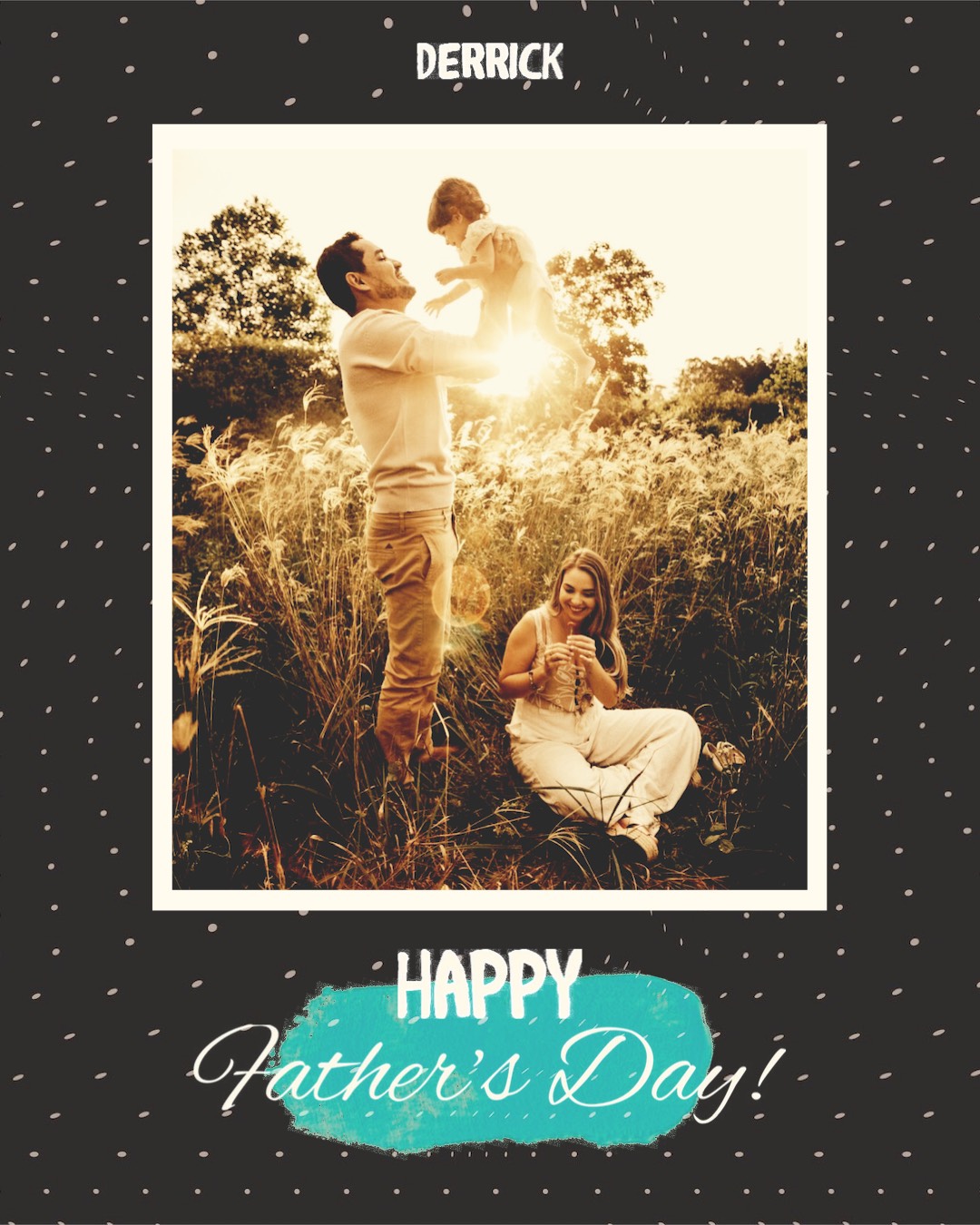 A Father'S Day Card With A Picture Of His Daughter And Dad Father S Day Template