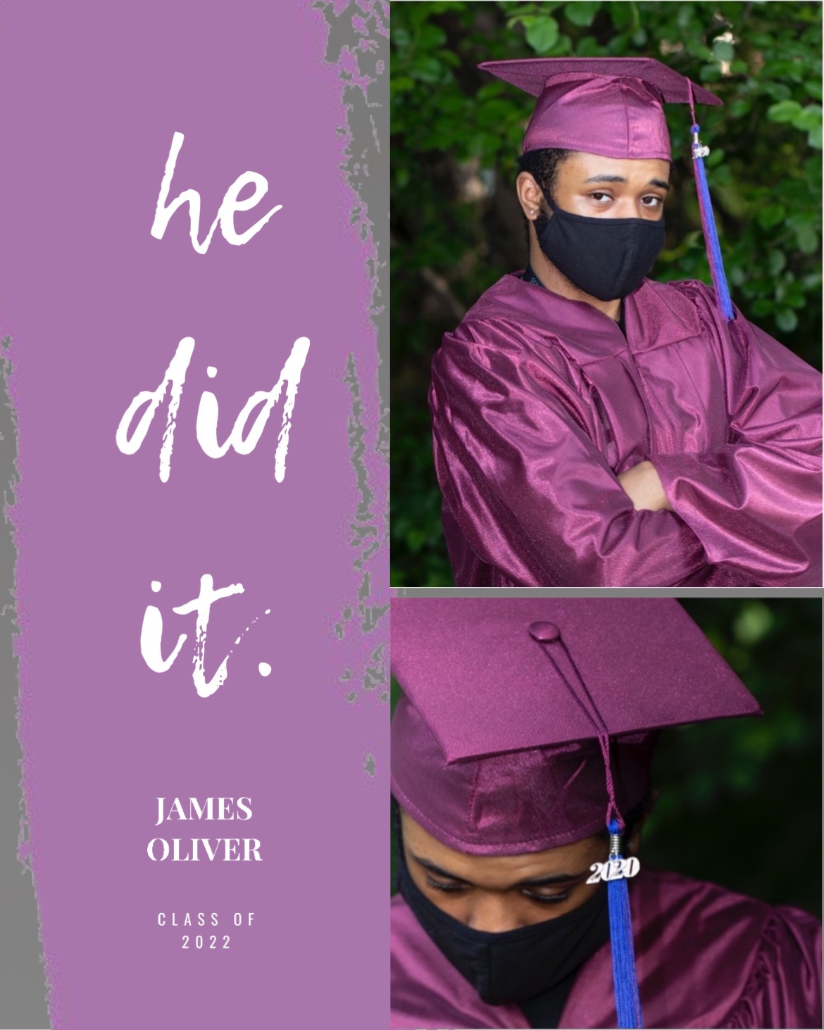 A Collage Of Photos Of A Man Wearing A Graduation Cap And Gown Graduation Template