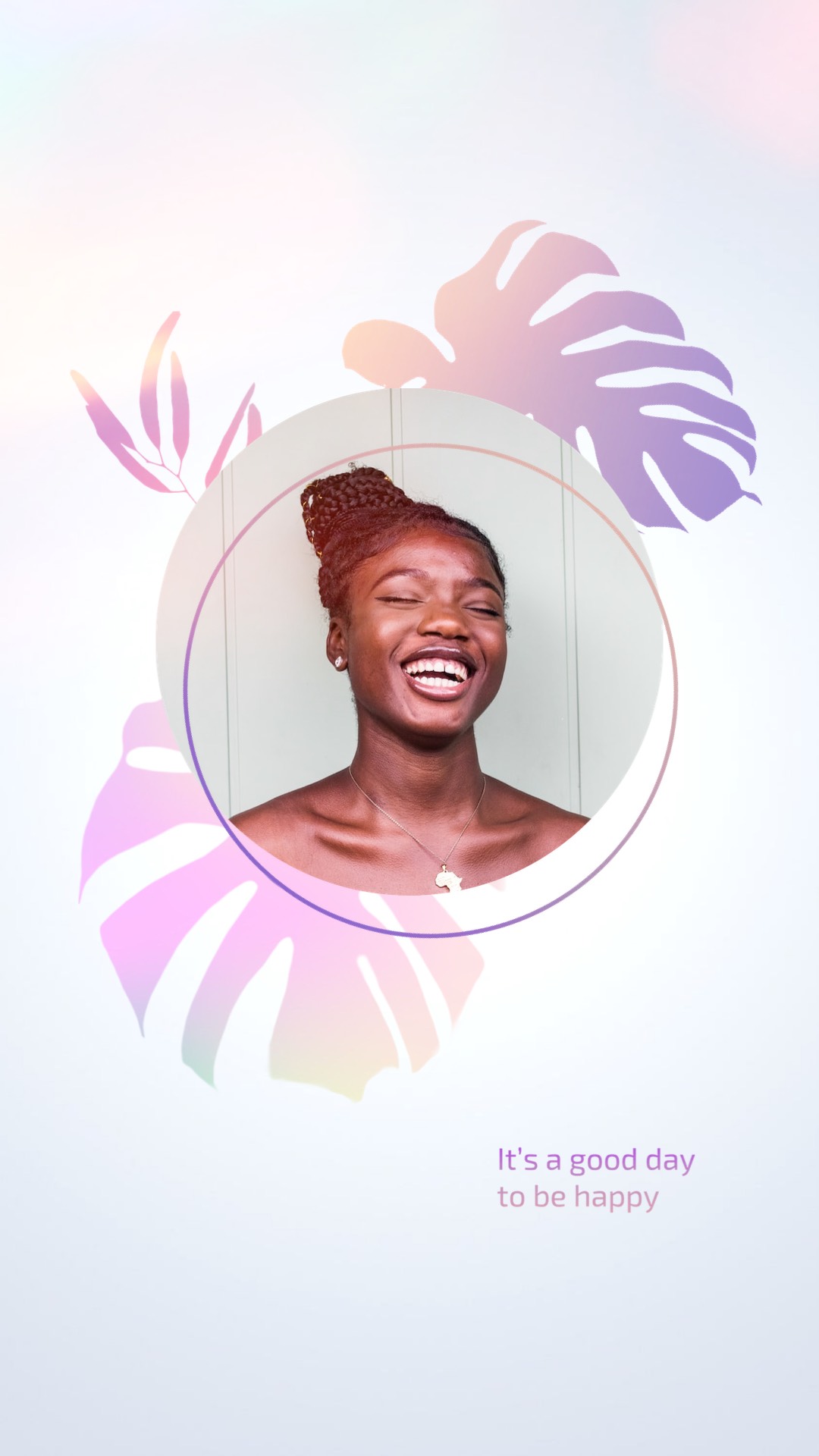 A Woman With A Smile On Her Face Summer Story Template