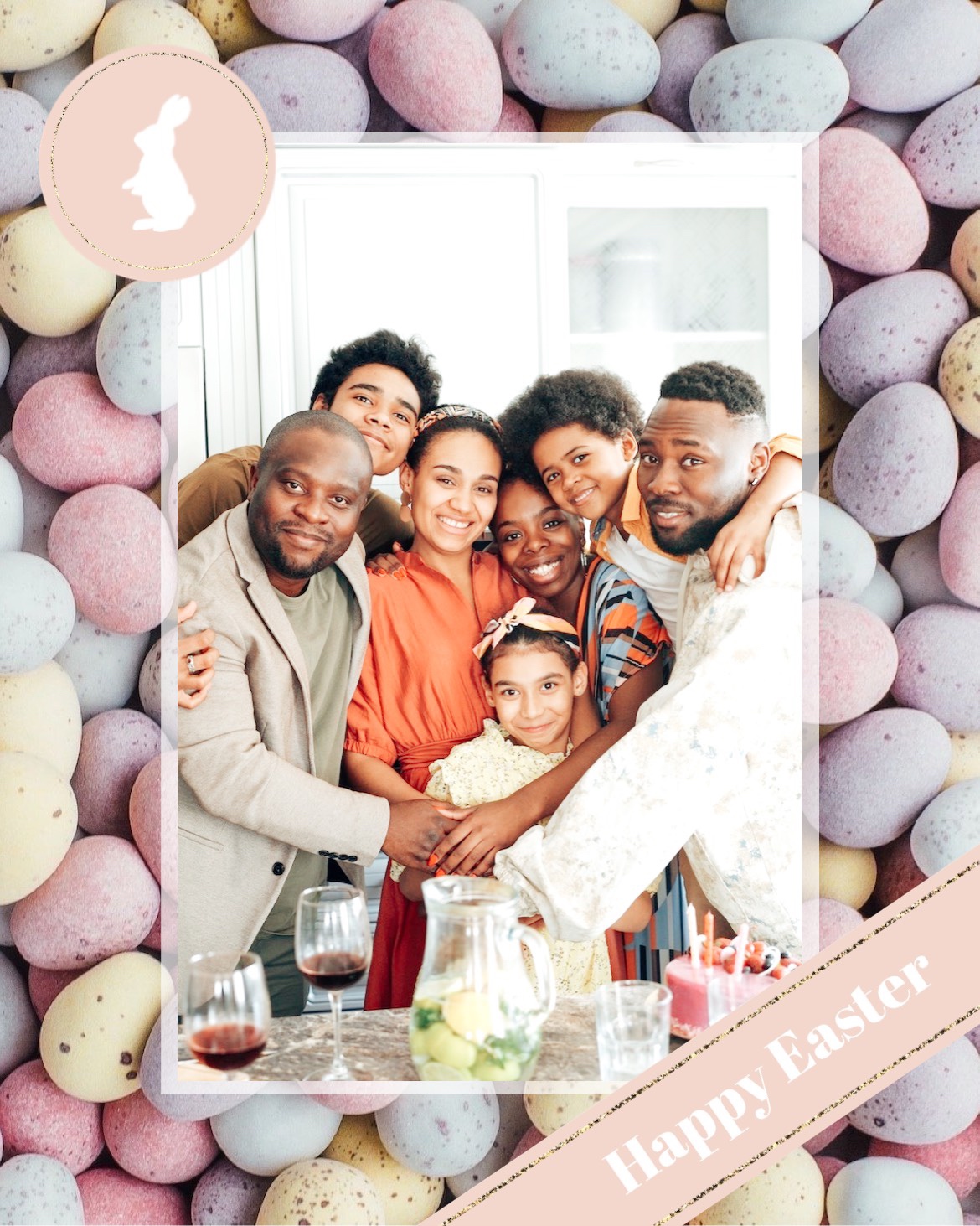 Family Picture Easter Cards Ideas Template
