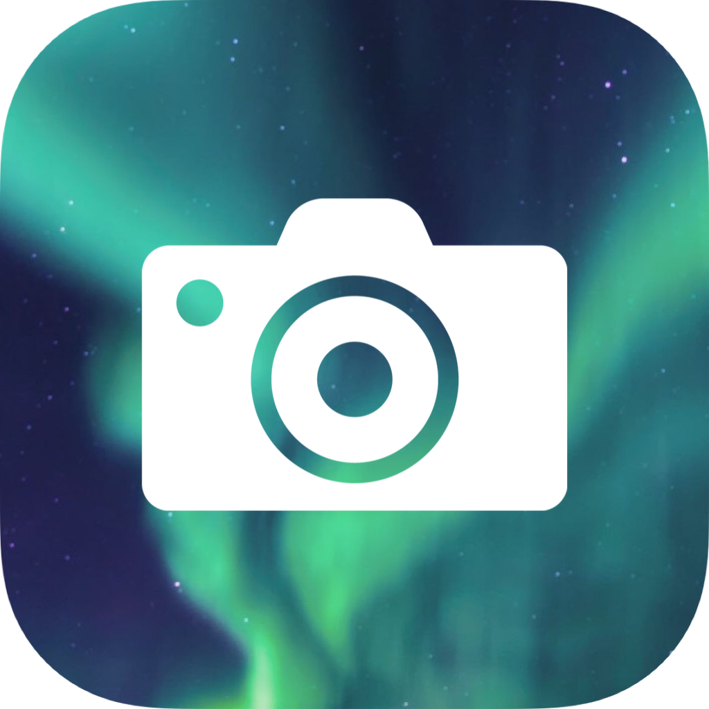 Photo Of A Ios14 Icons ? Template Design With A Camera With The Aurora Lights In The Background Ios14 Icons Template