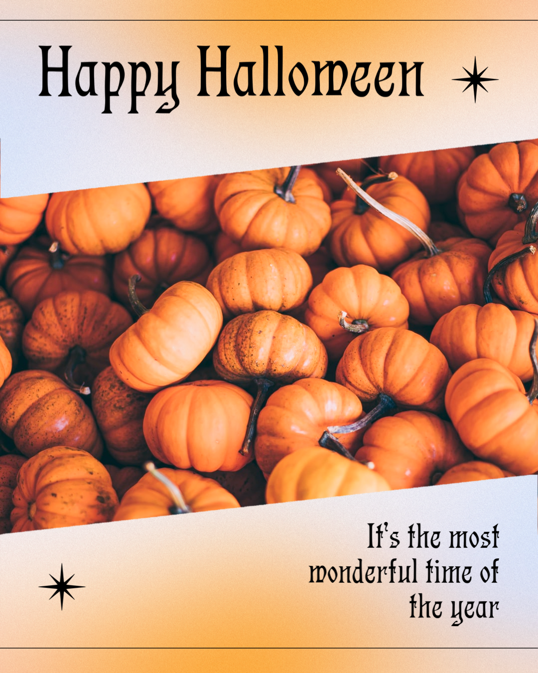 A Picture Of A Pile Of Pumpkins With A Happy Halloween Message Halloween Template
