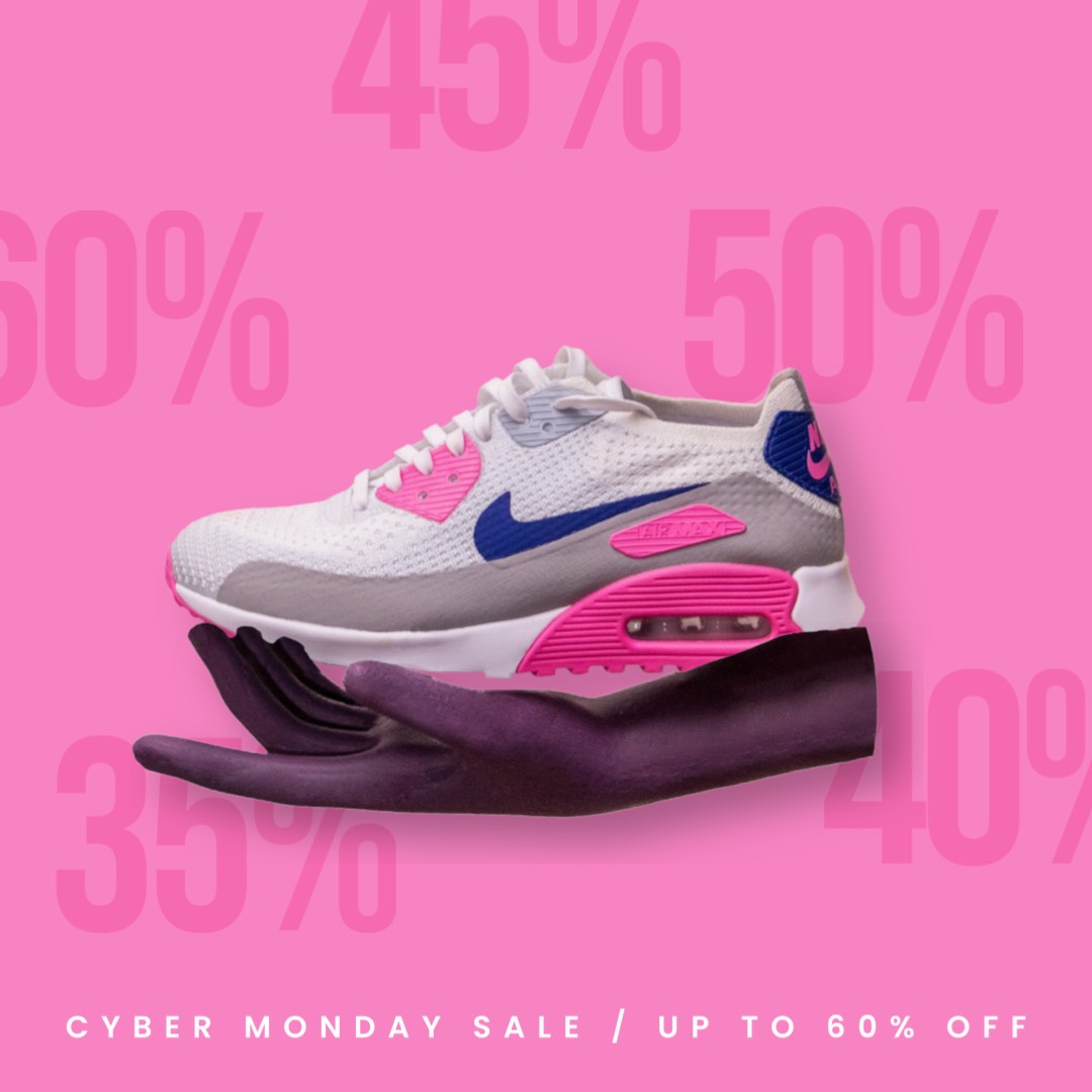 pink Cyber monday fashion product sale Instagram post template 
