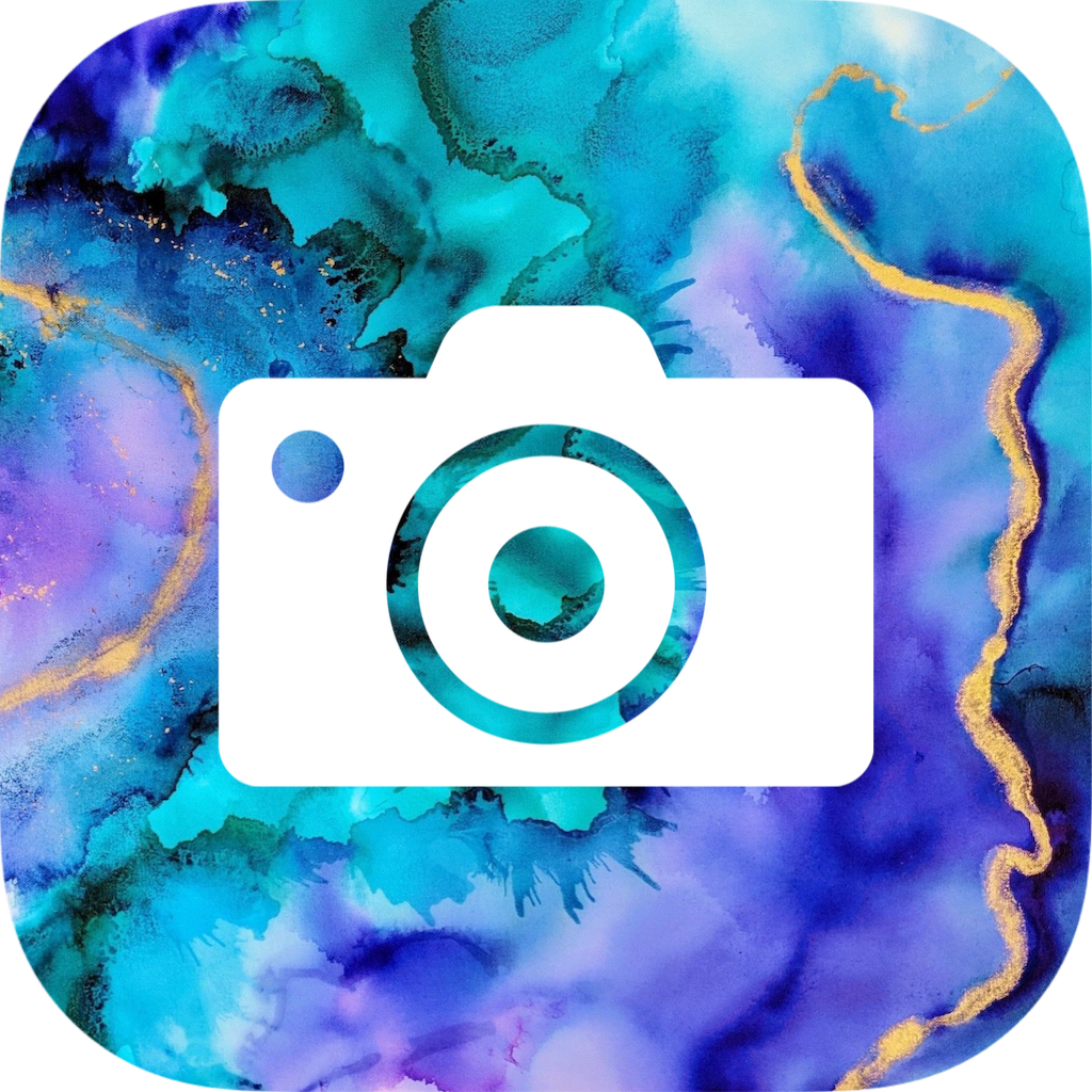 Photo Of A Ios14 Icons ? Template Design With A Camera With A Blue And Purple Background Ios14 Icons Template