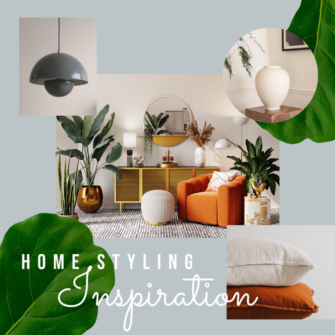 home styling moodboard inspiration Instagram post template 