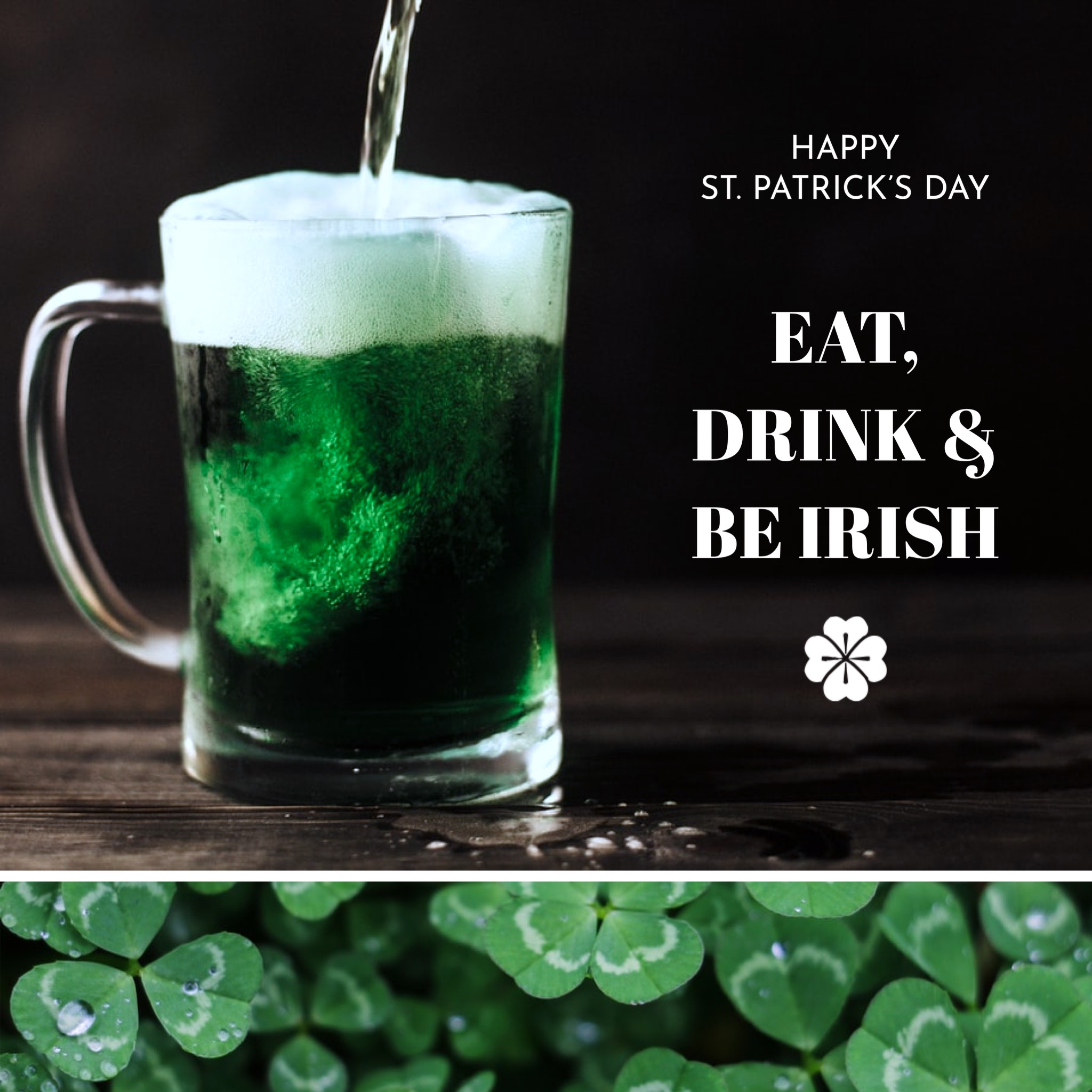 A Glass Of Green Liquid Being Poured Into It St Patrick S Day Template