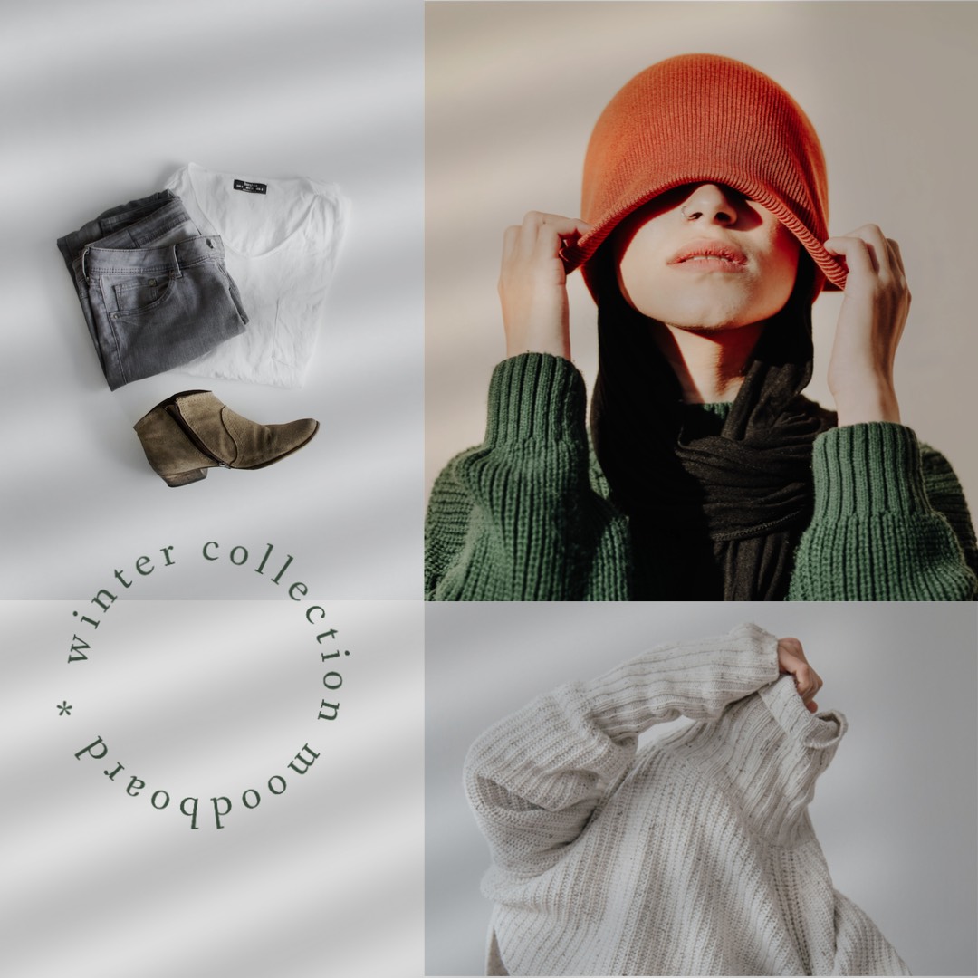 fashion inspiration grid moodboard Instagram post template