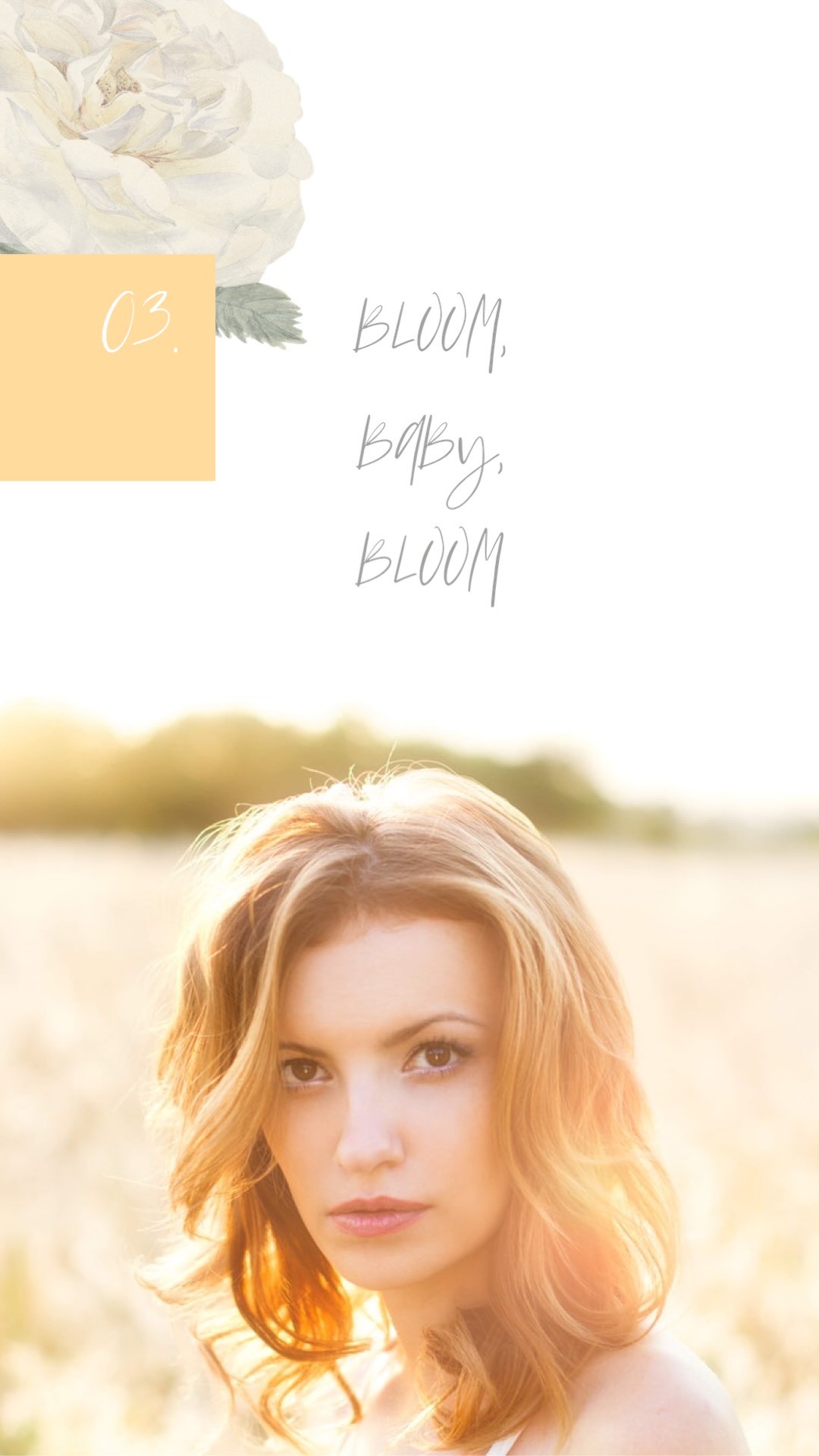 A Woman Standing In A Field With A Flower Spring Story Template